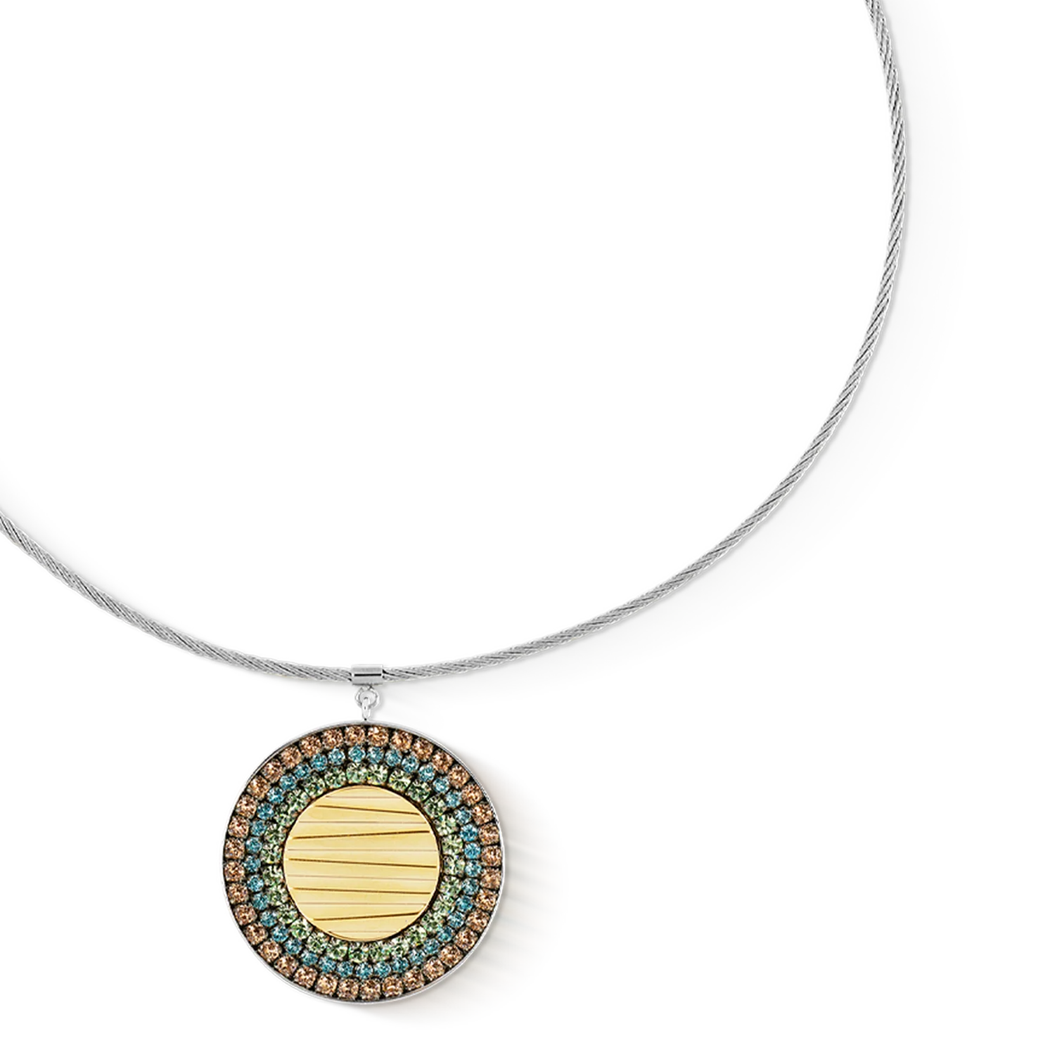 Necklace Amulet Glam Waves silver multicolour pastel - Image 2
