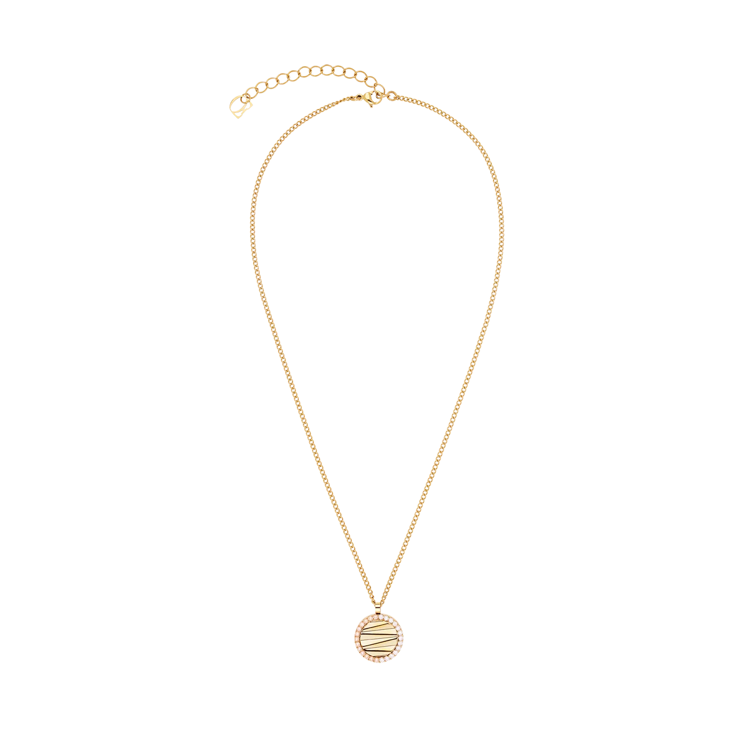 Necklace Amulet Mini Waves gold-beige