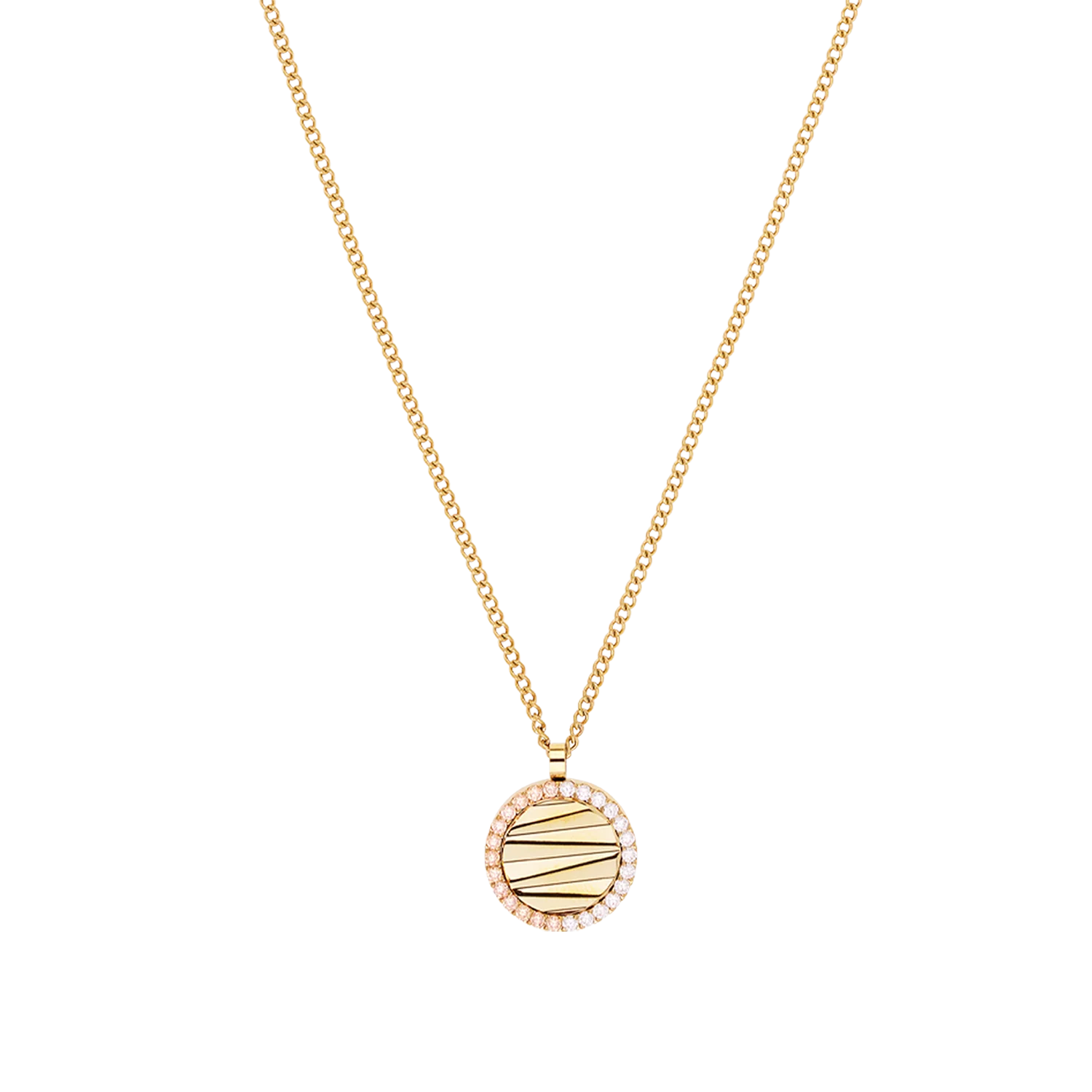 Necklace Amulet Mini Waves gold-beige - Image 2