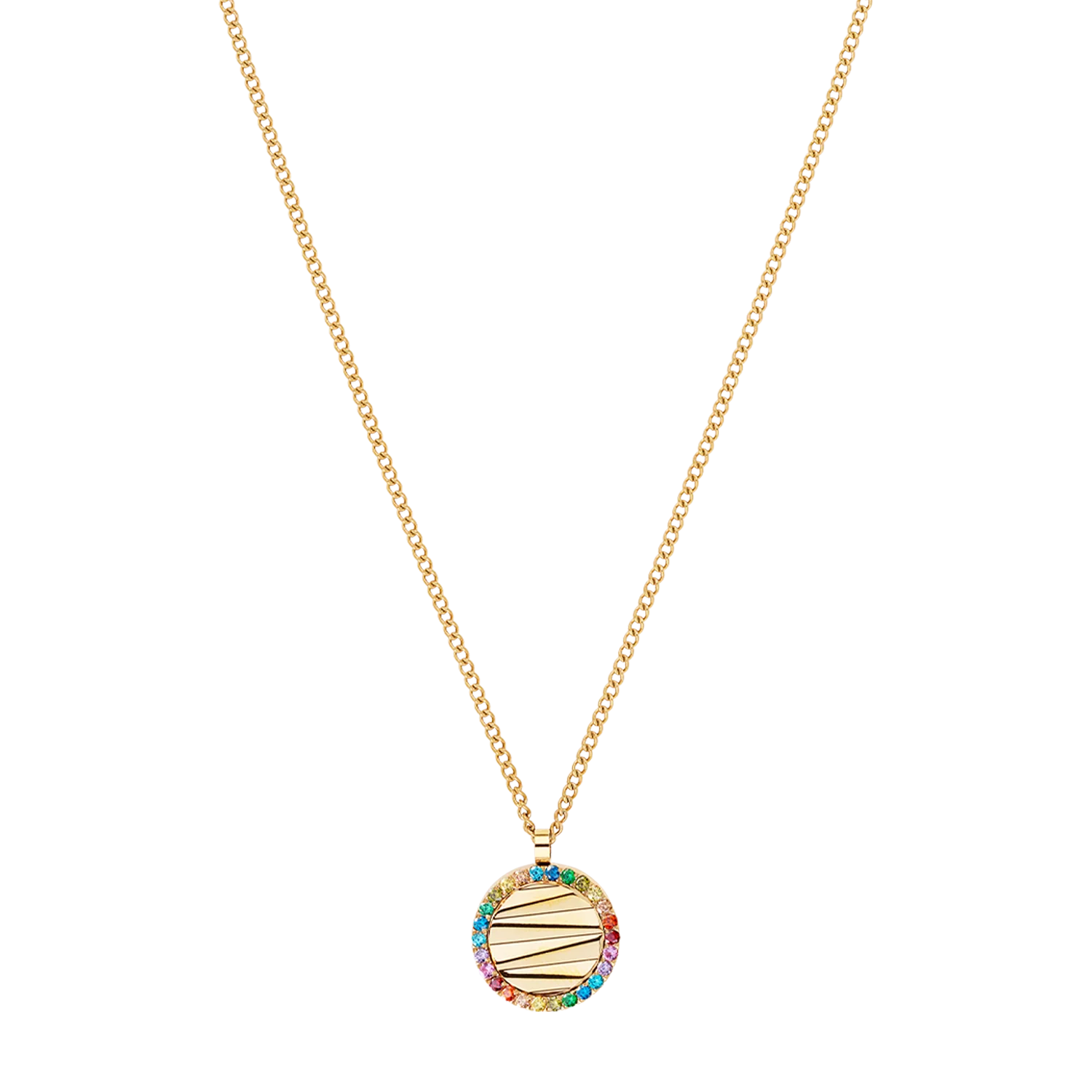 Necklace Amulet Mini Waves gold-rainbow - Image 2