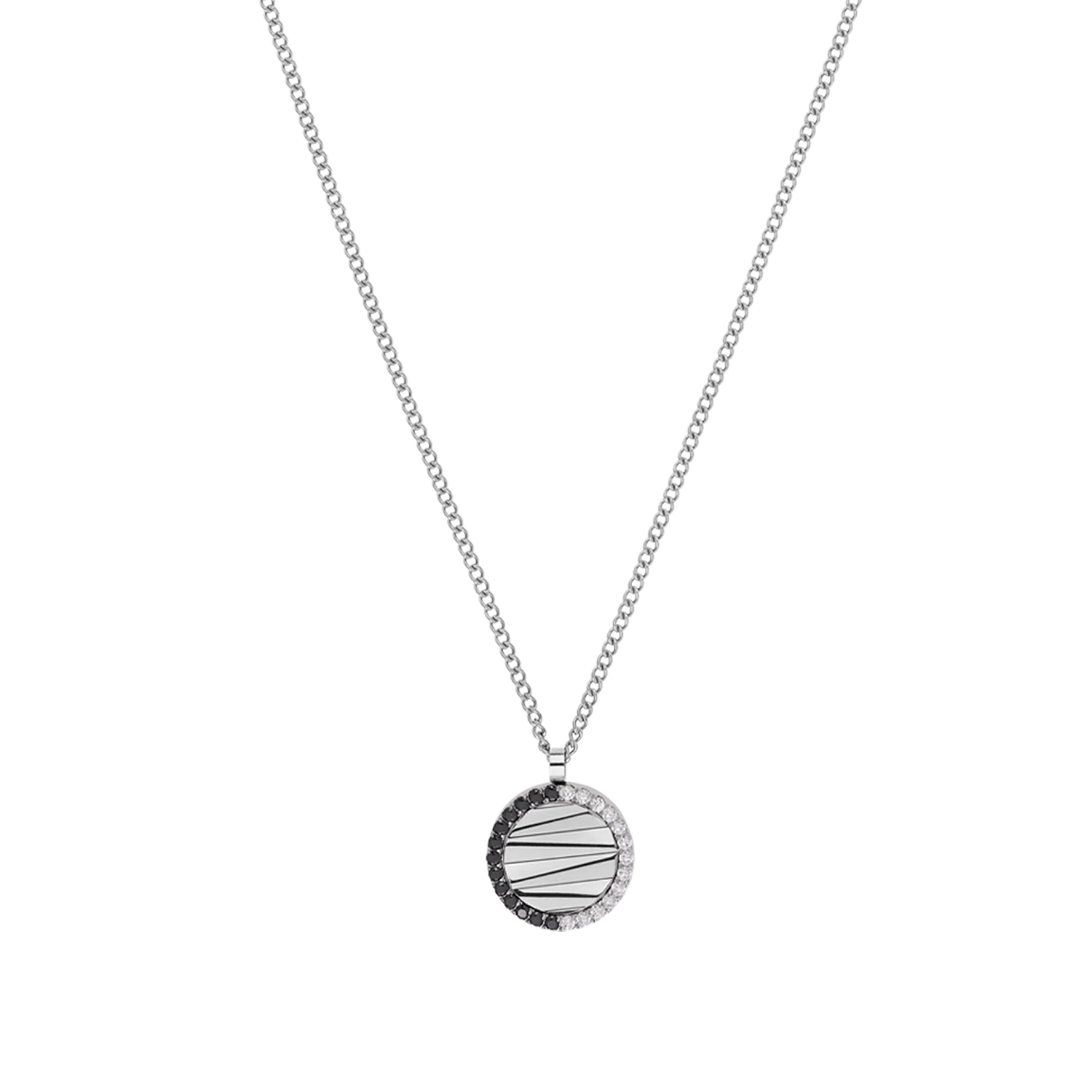 Necklace Amulet Mini Waves silver-black - Image 2