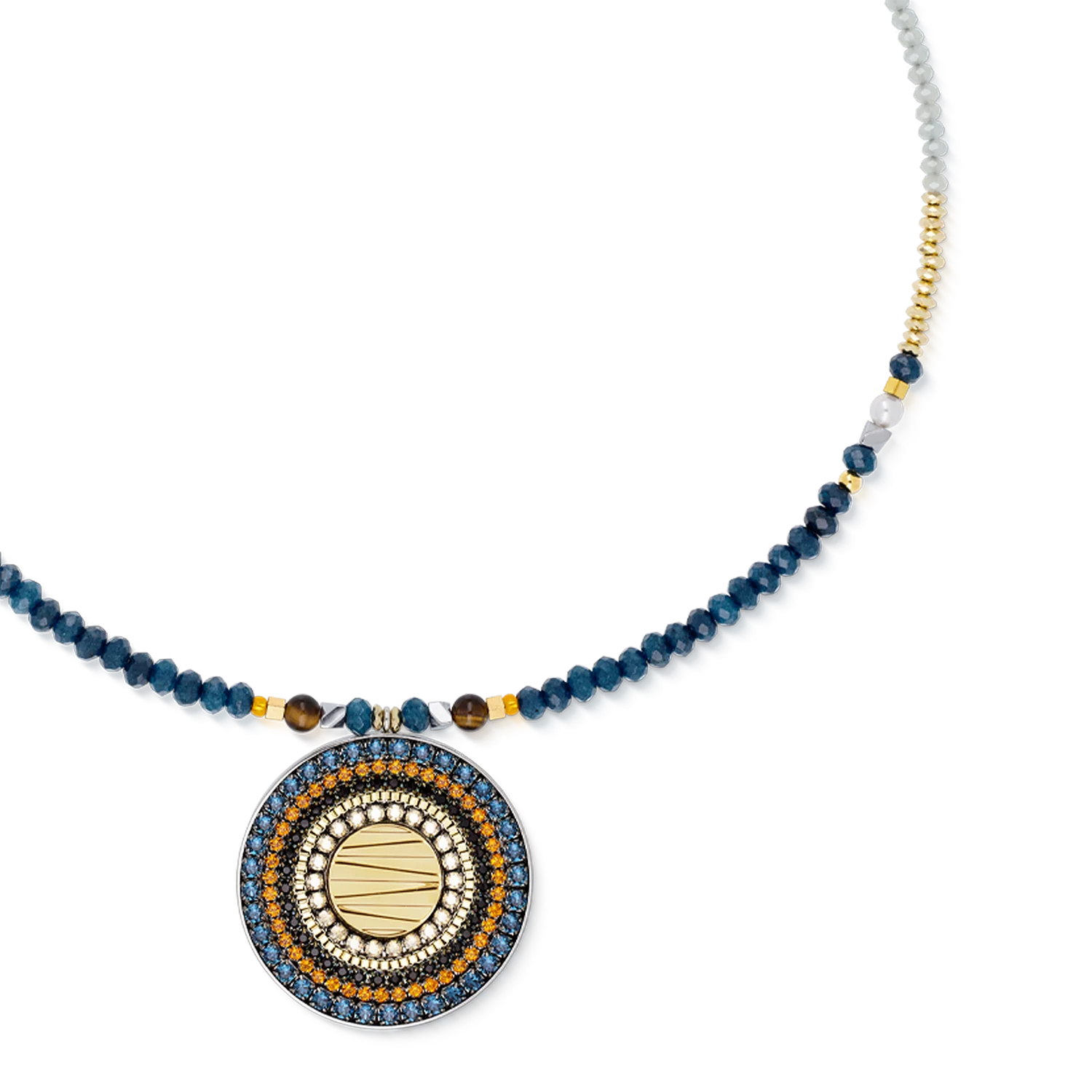 Necklace Amulet Modern Future Motion bicolour - Image 2