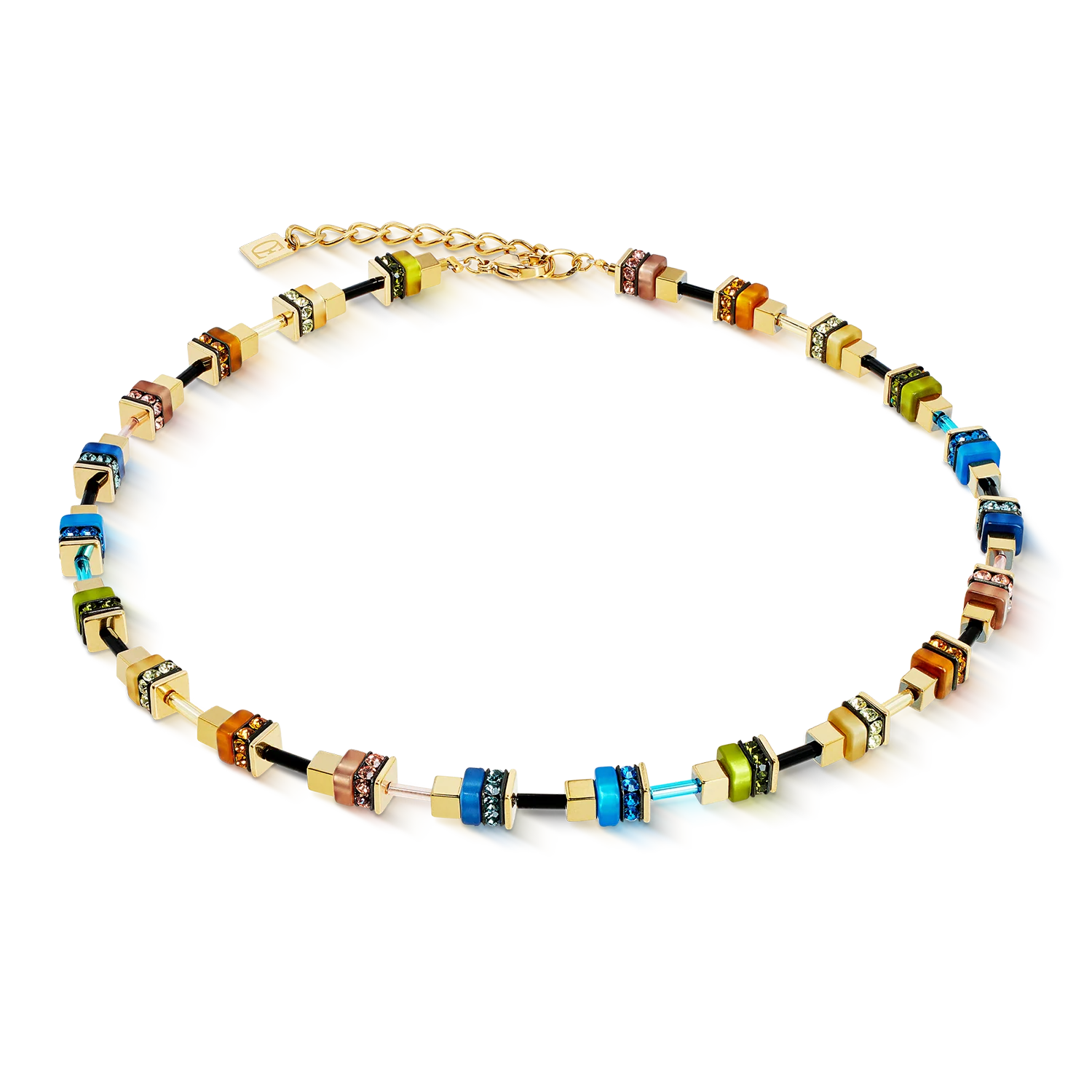 Necklace Autumn Glow Cube multicolour