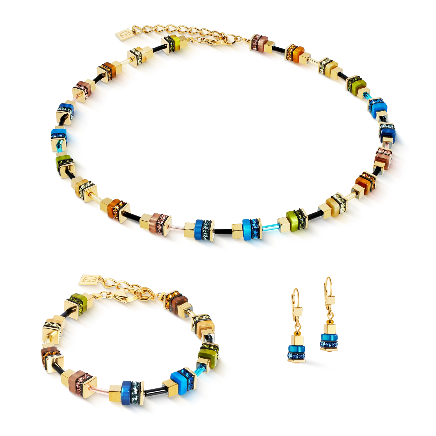 Necklace Autumn Glow Cube multicolour - Image 3