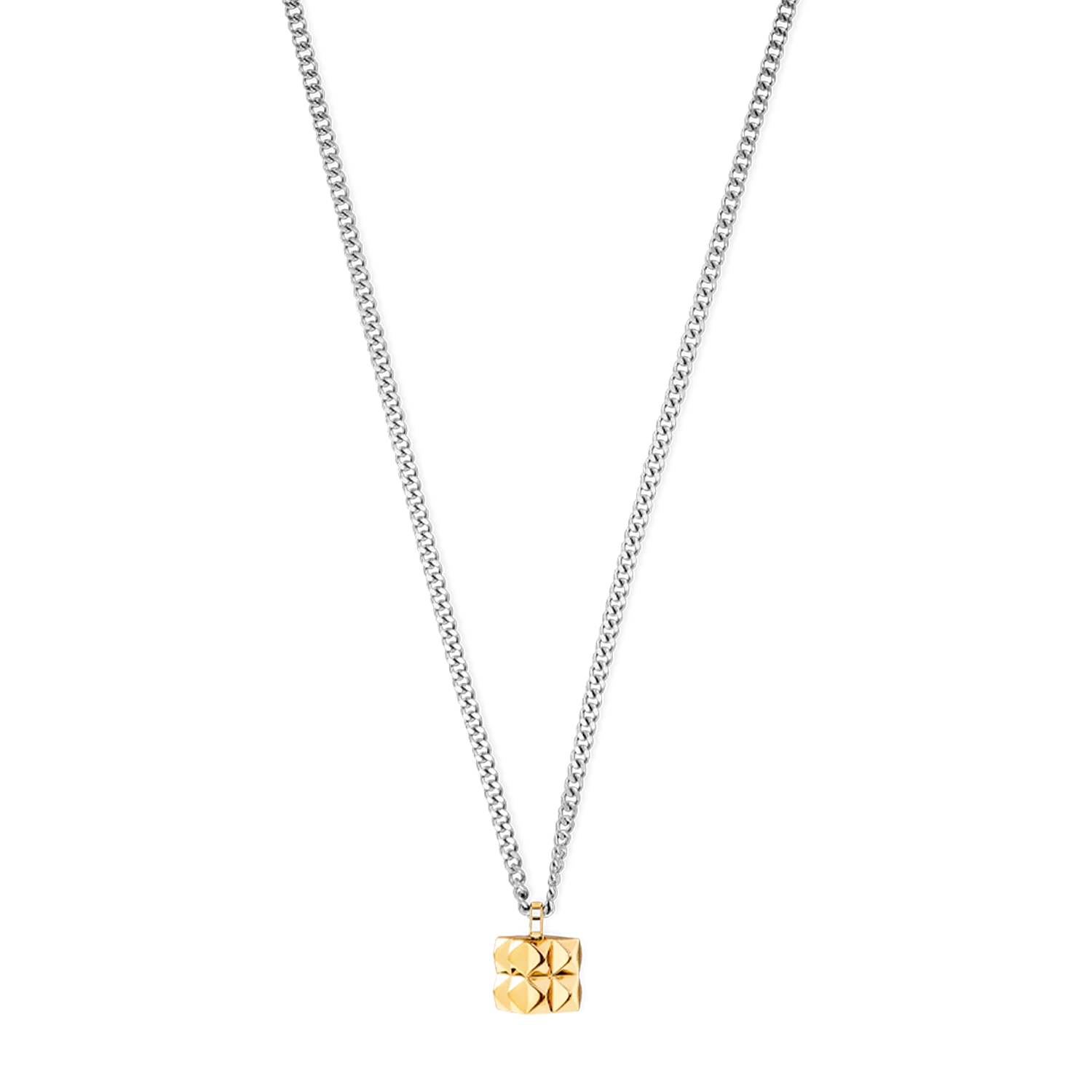 Necklace Chain Spikes Cube Solo gold-silver - Image 2