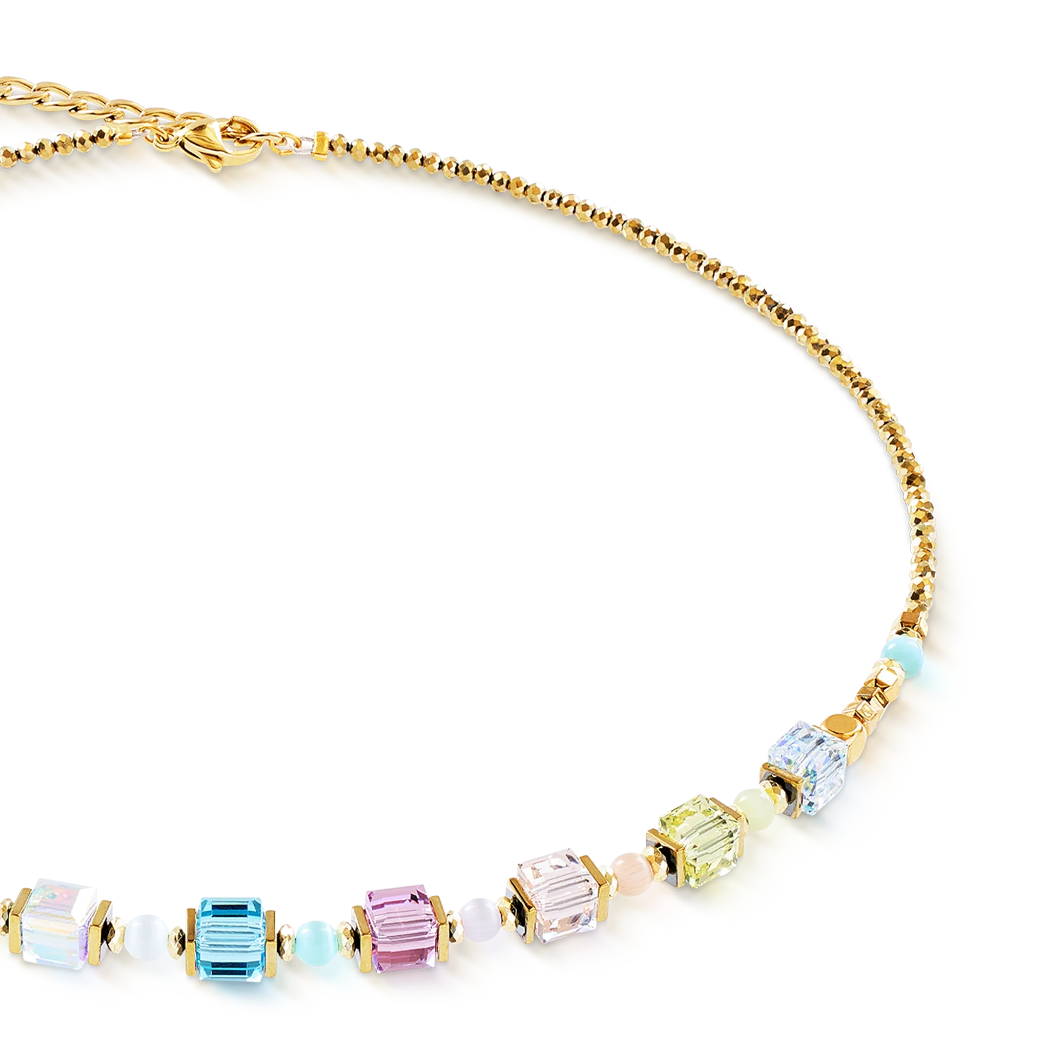 Necklace Cube Aura pastel gold - Image 2
