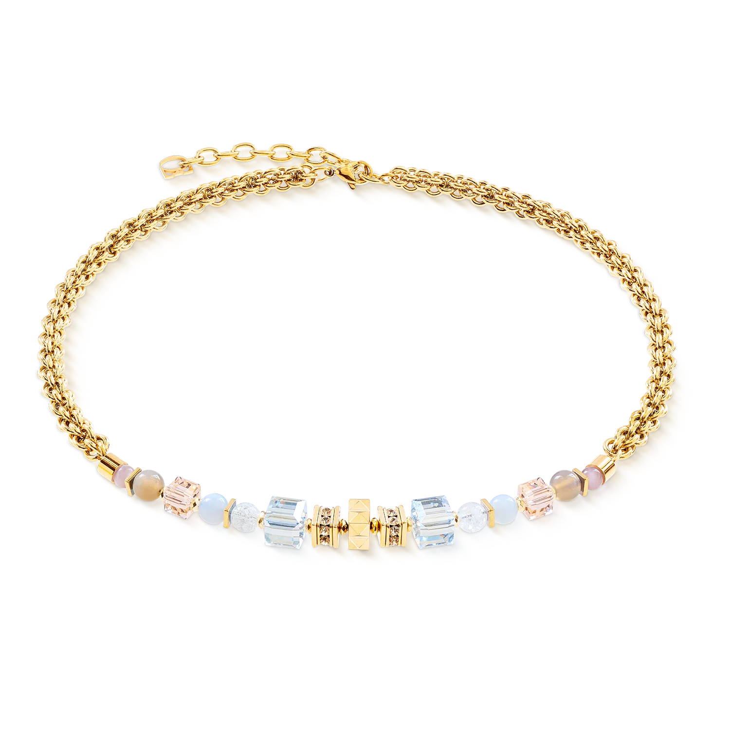 Necklace Cube Nexus gold-pastel