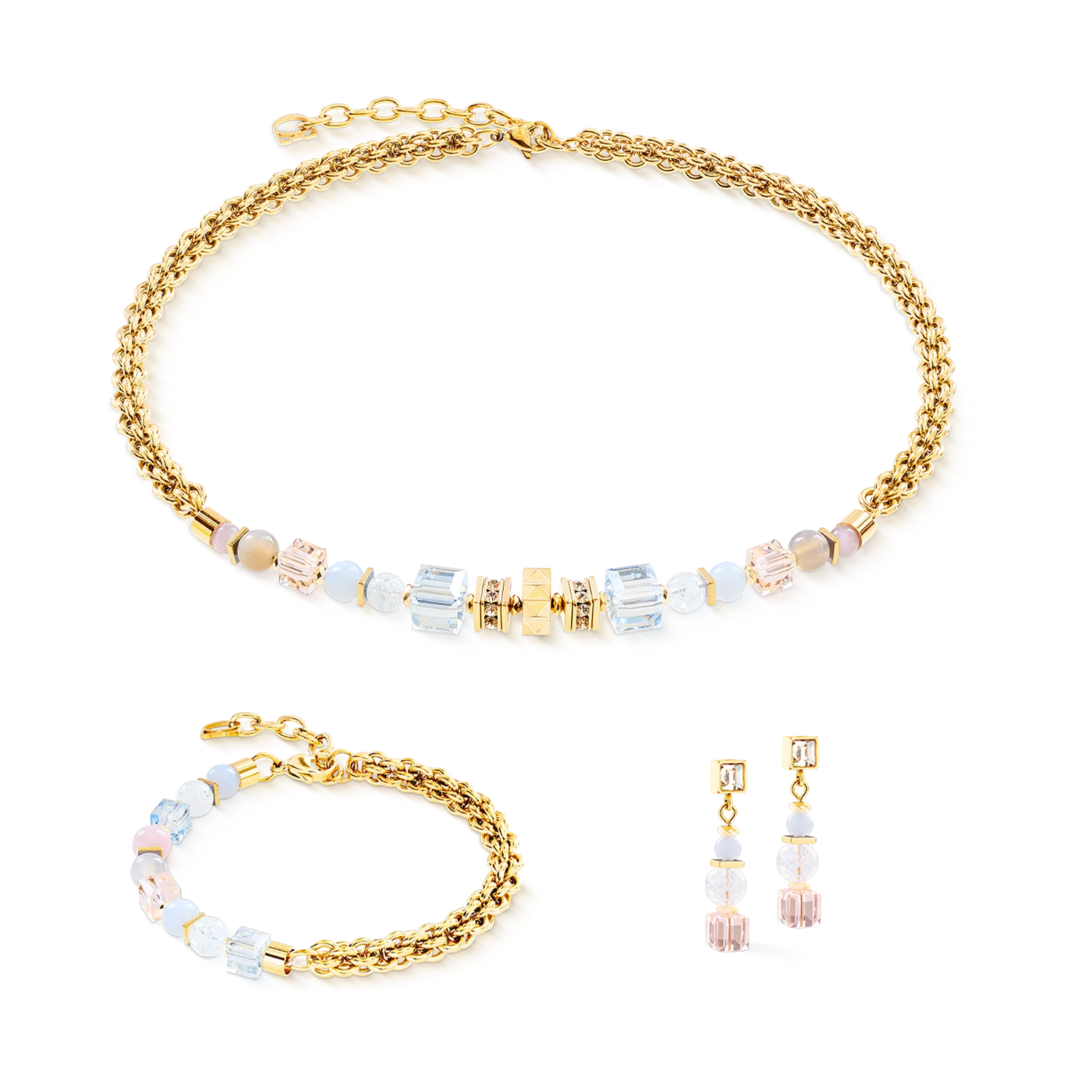 Necklace Cube Nexus gold-pastel - Image 3
