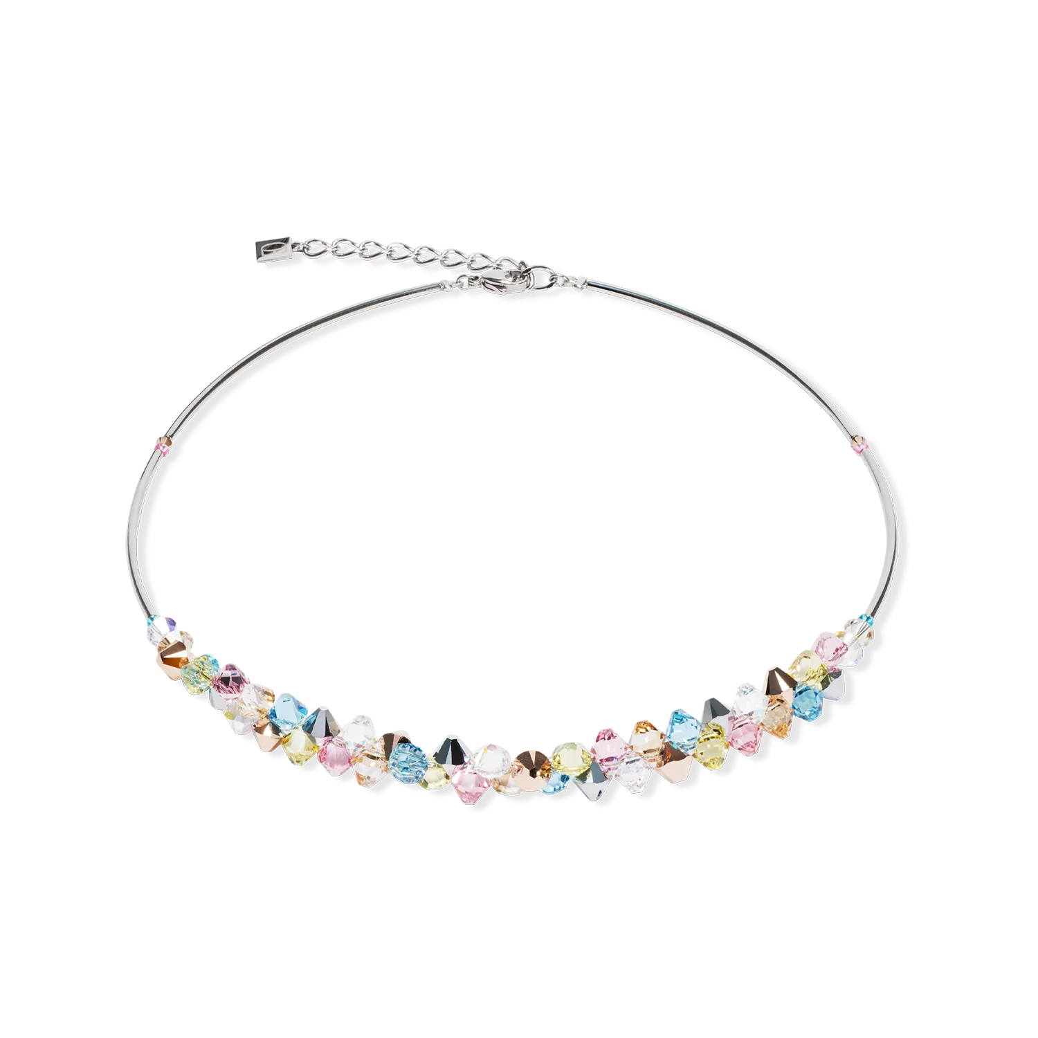 Necklace Dancing Crystals silver-pastel