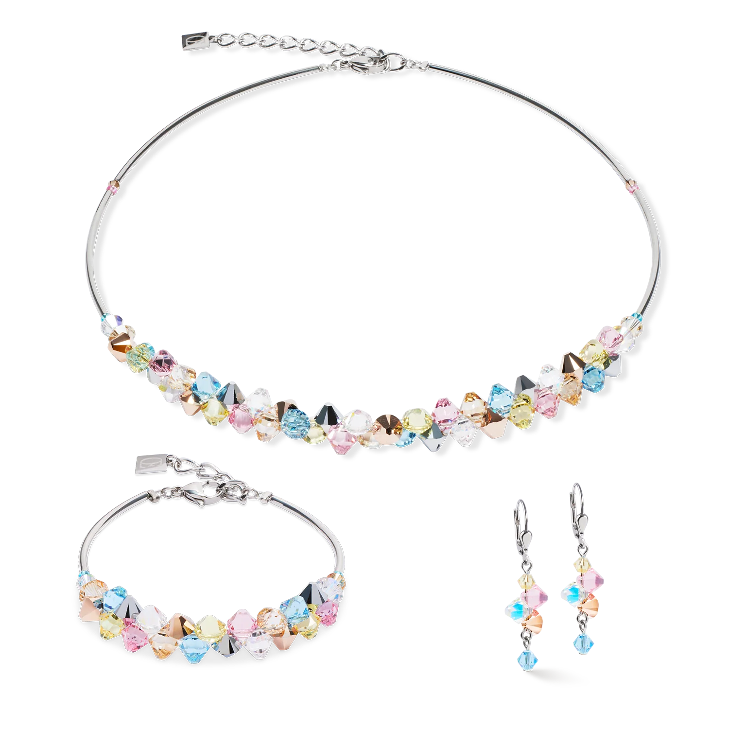 Necklace Dancing Crystals silver-pastel - Image 3