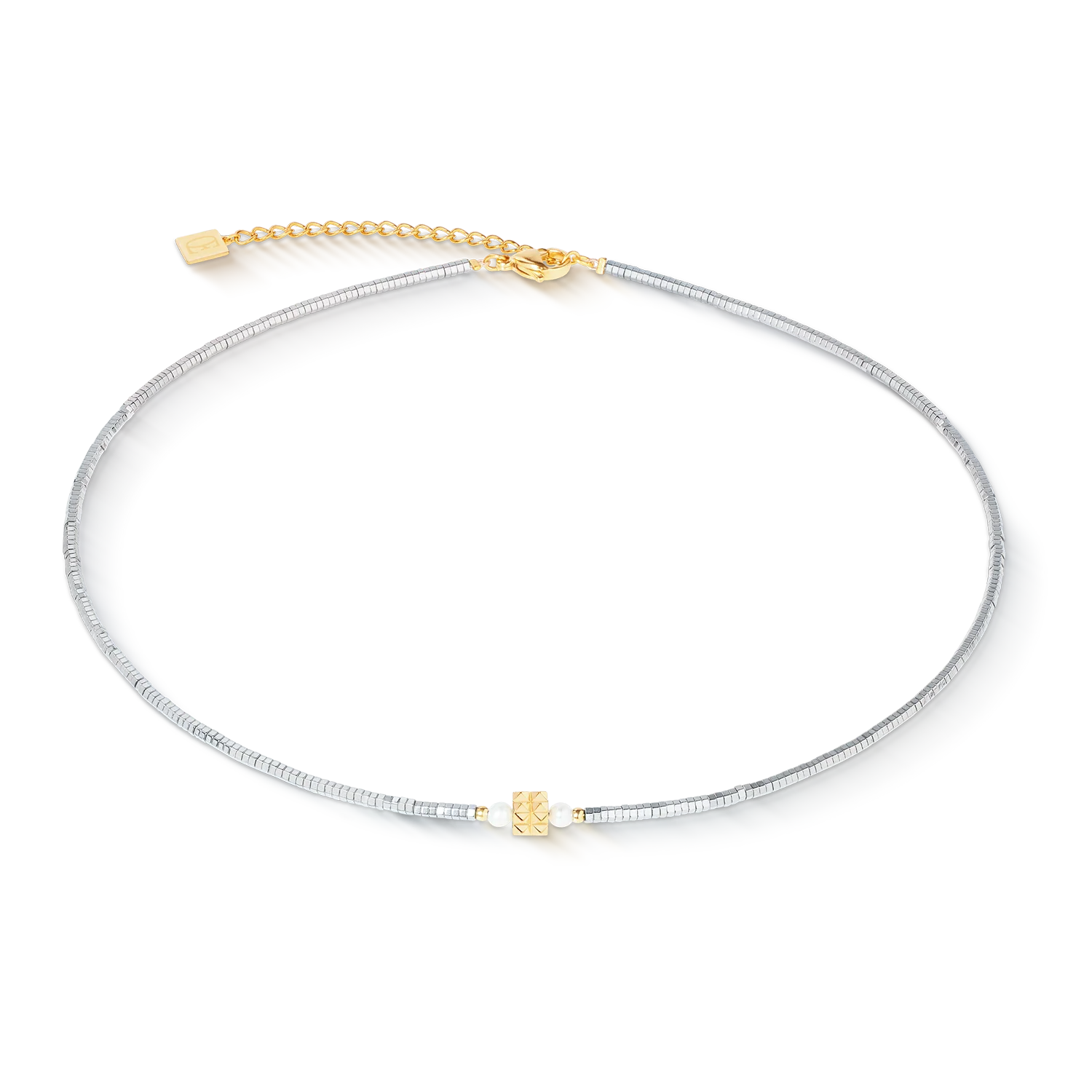 Necklace Edge & Grace silver-gold