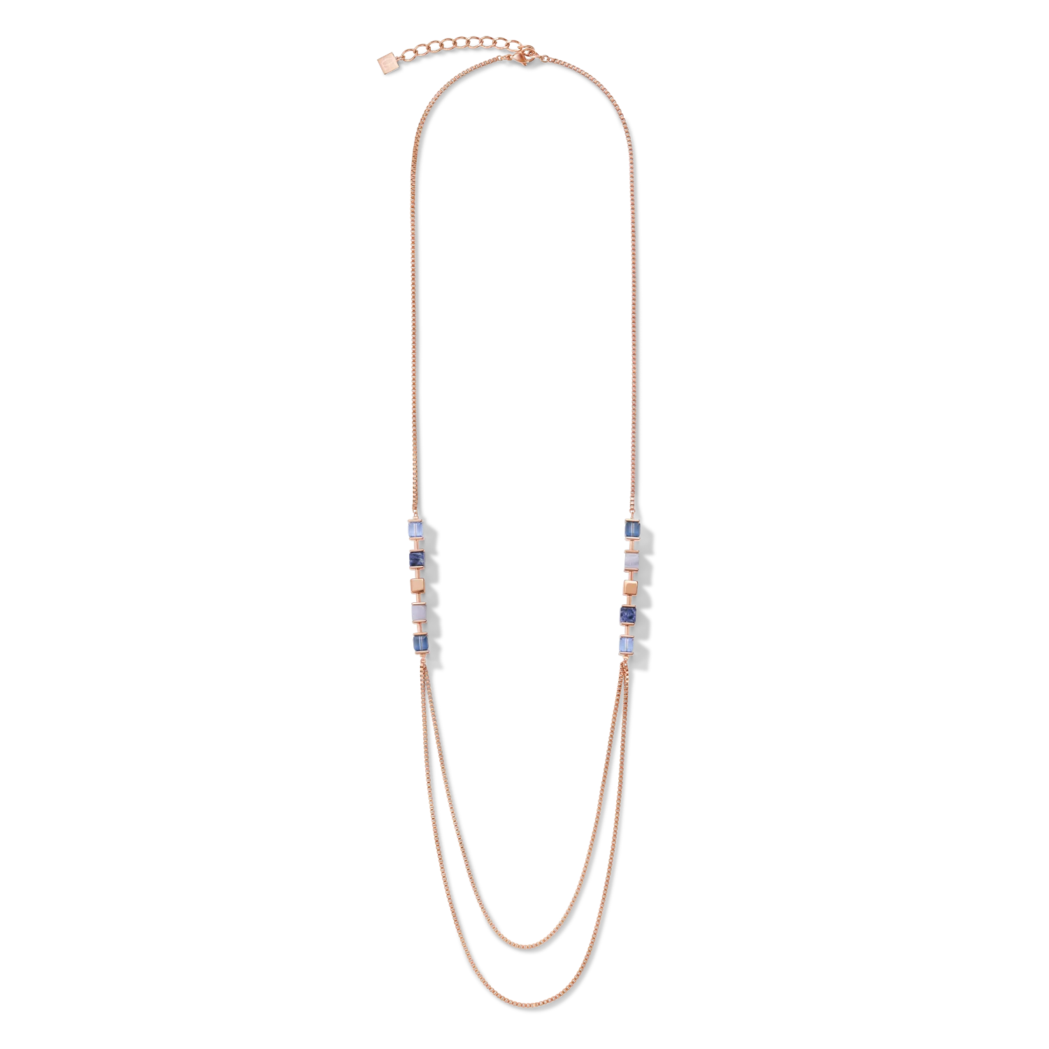 Necklace GeoCUBE® & chain large blue - Image 3