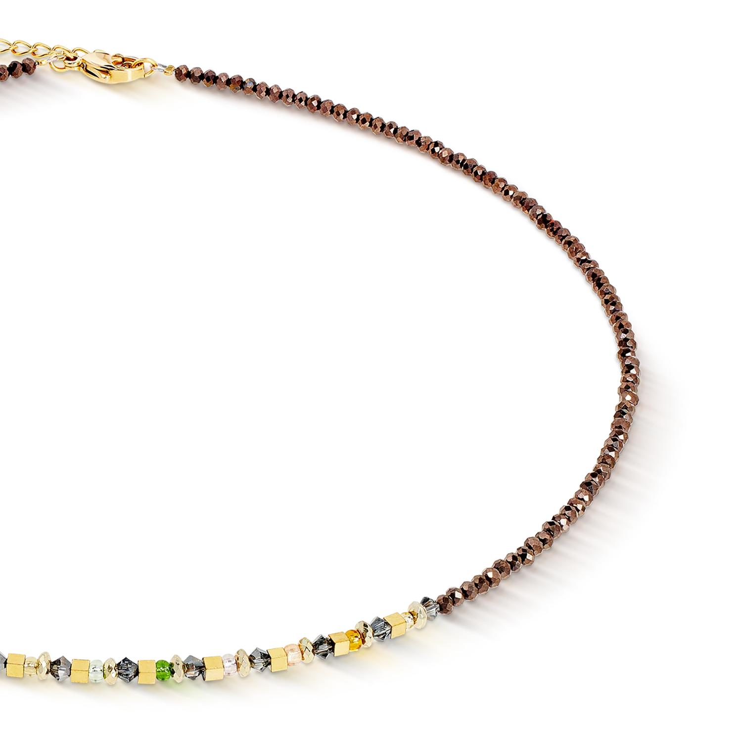 Necklace golden Whisper brown-olive - Image 2