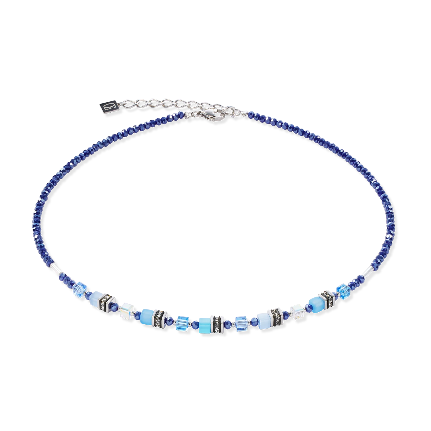 Necklace Mini Cubes blue