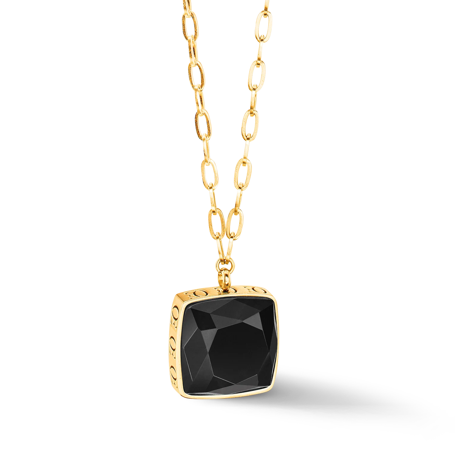 Necklace OE Amulet Square Onyx gold-black - Image 3