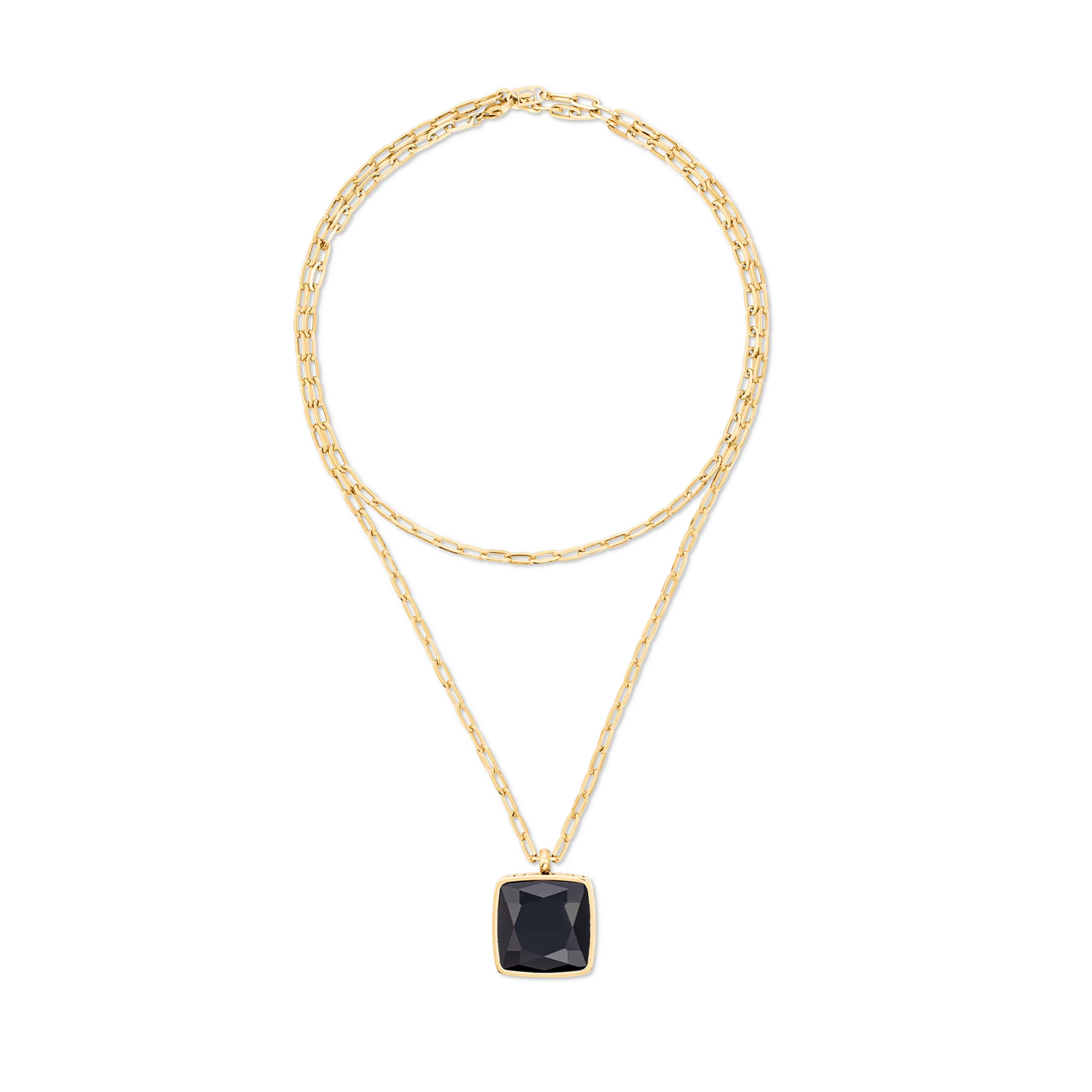 Necklace OE Amulet Square Onyx gold-black - Image 5