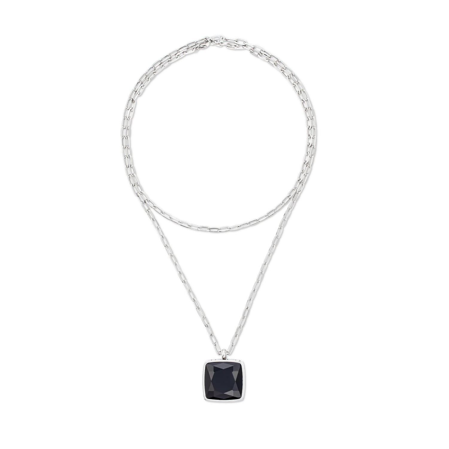 Necklace OE Amulet Square Onyx silver-black - Image 5