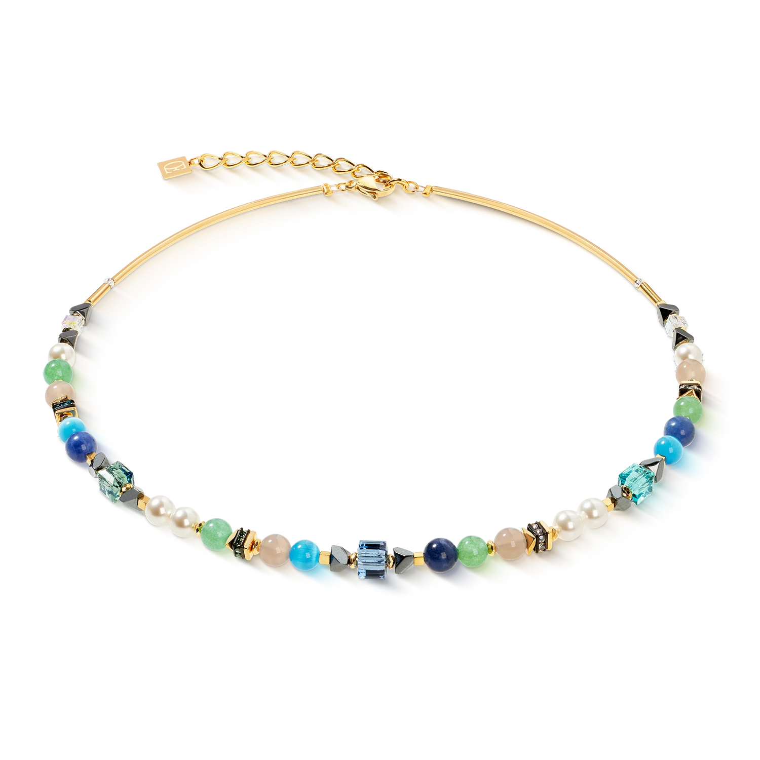 Necklace Precious Shape Mix green-turquoise