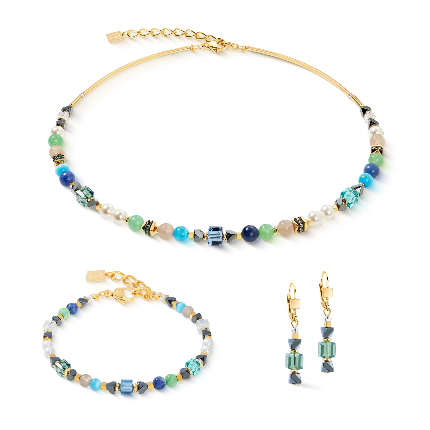 Necklace Precious Shape Mix green-turquoise - Image 3