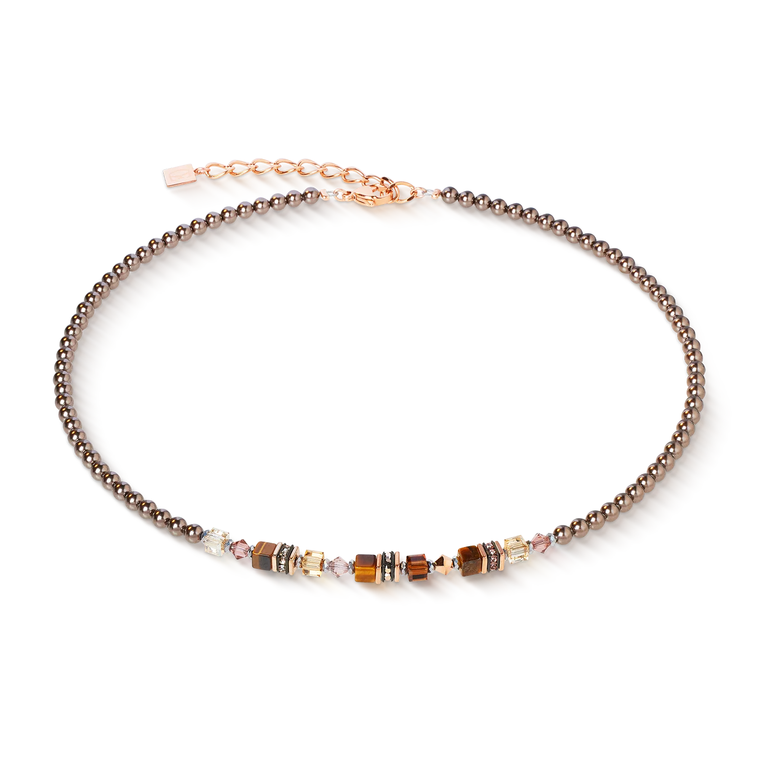 Necklace Princess Earth Glow rose gold-brown