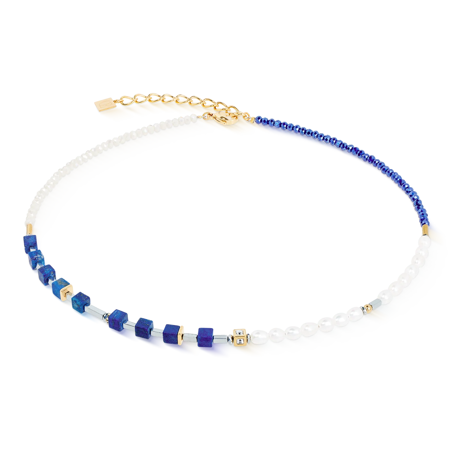 Necklace Princess Fusion Pearls lapis lazuli