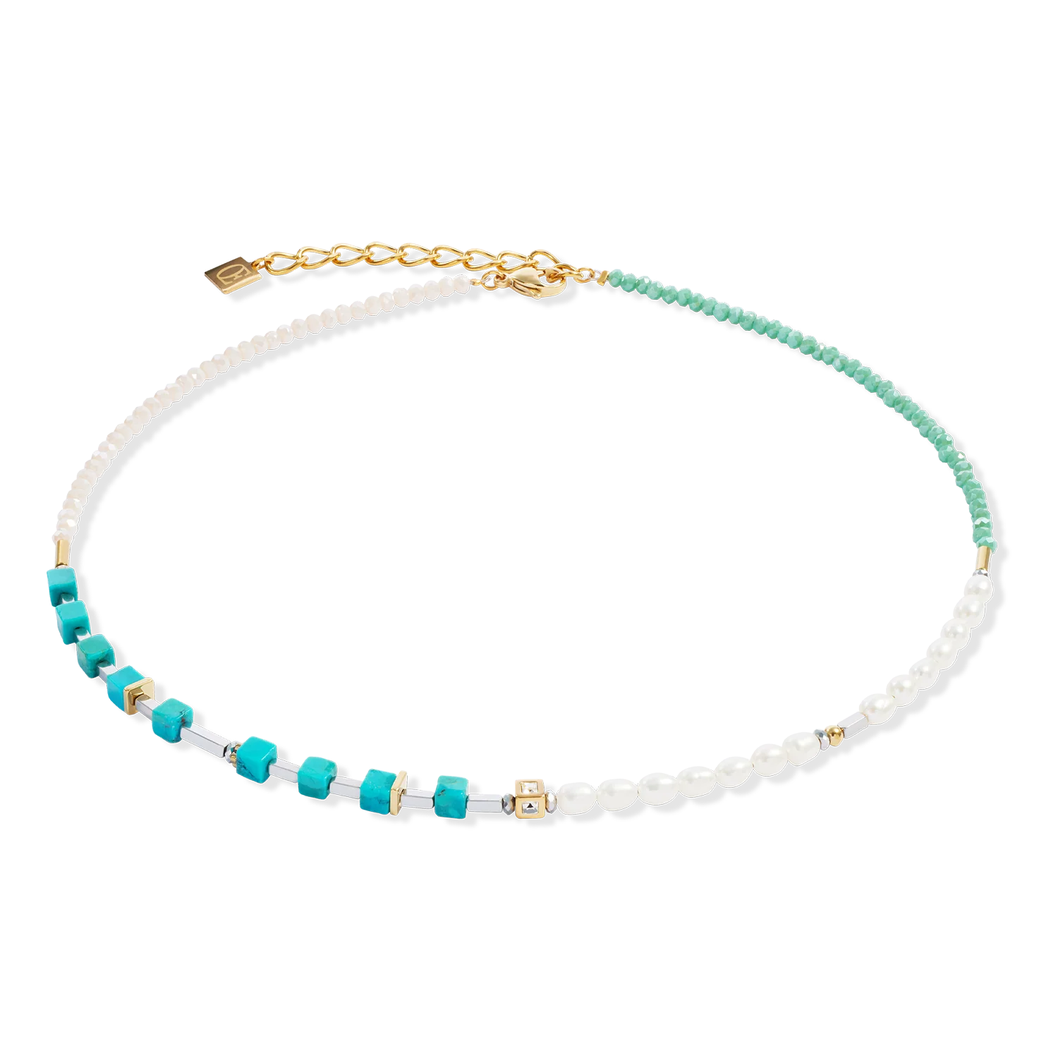 Necklace Princess Fusion Pearls turquoise