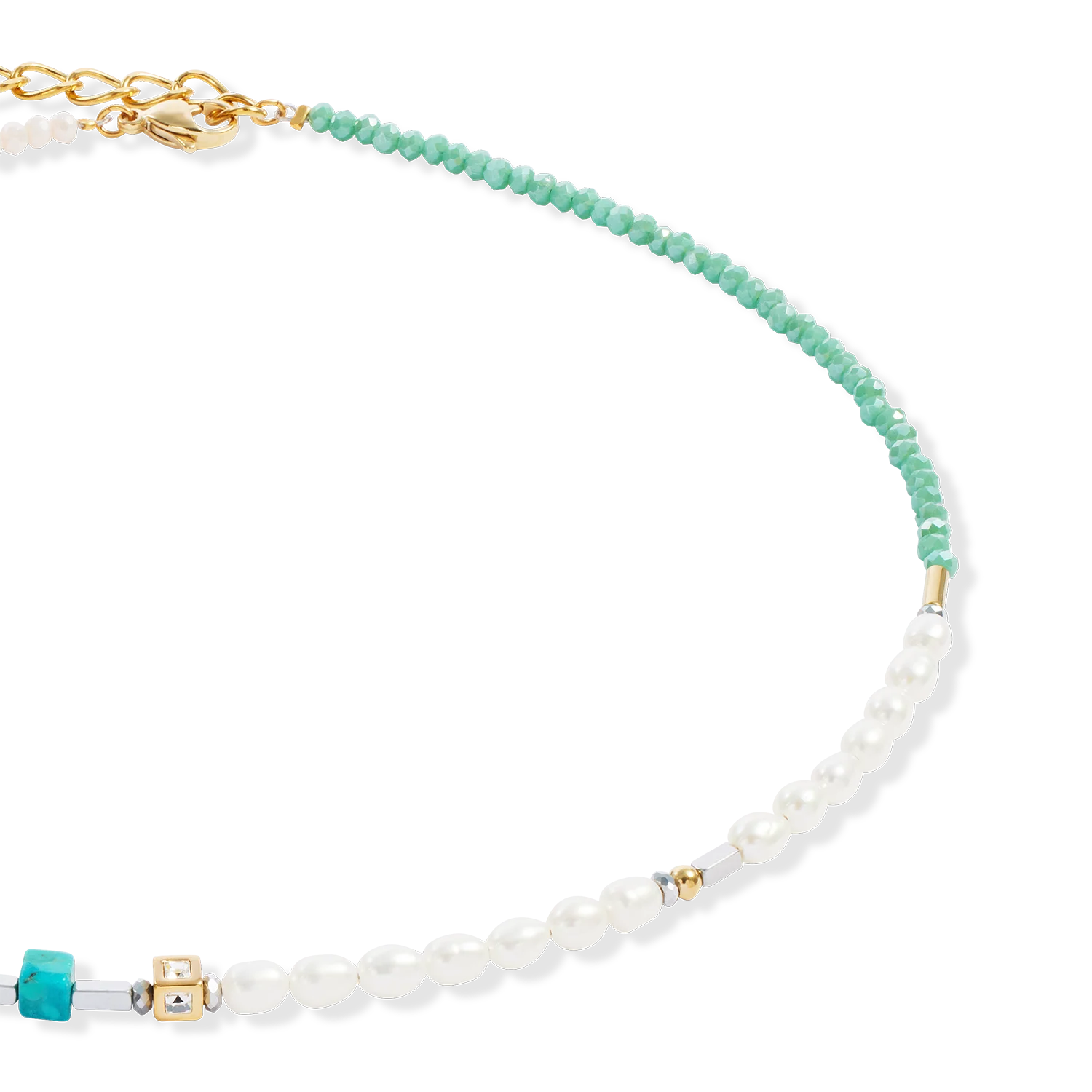 Necklace Princess Fusion Pearls turquoise - Image 2