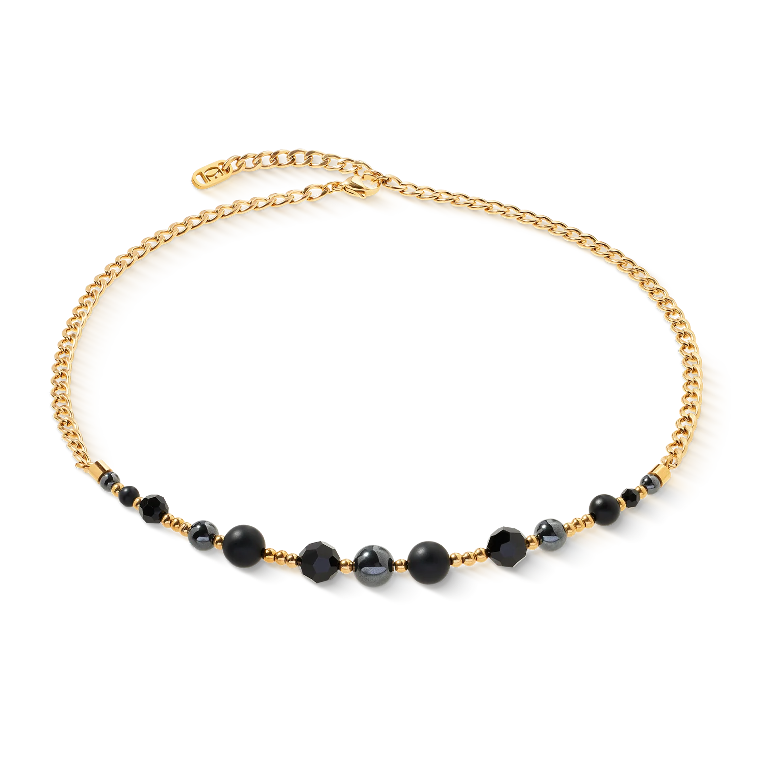Necklace Pure Spheres gold-black