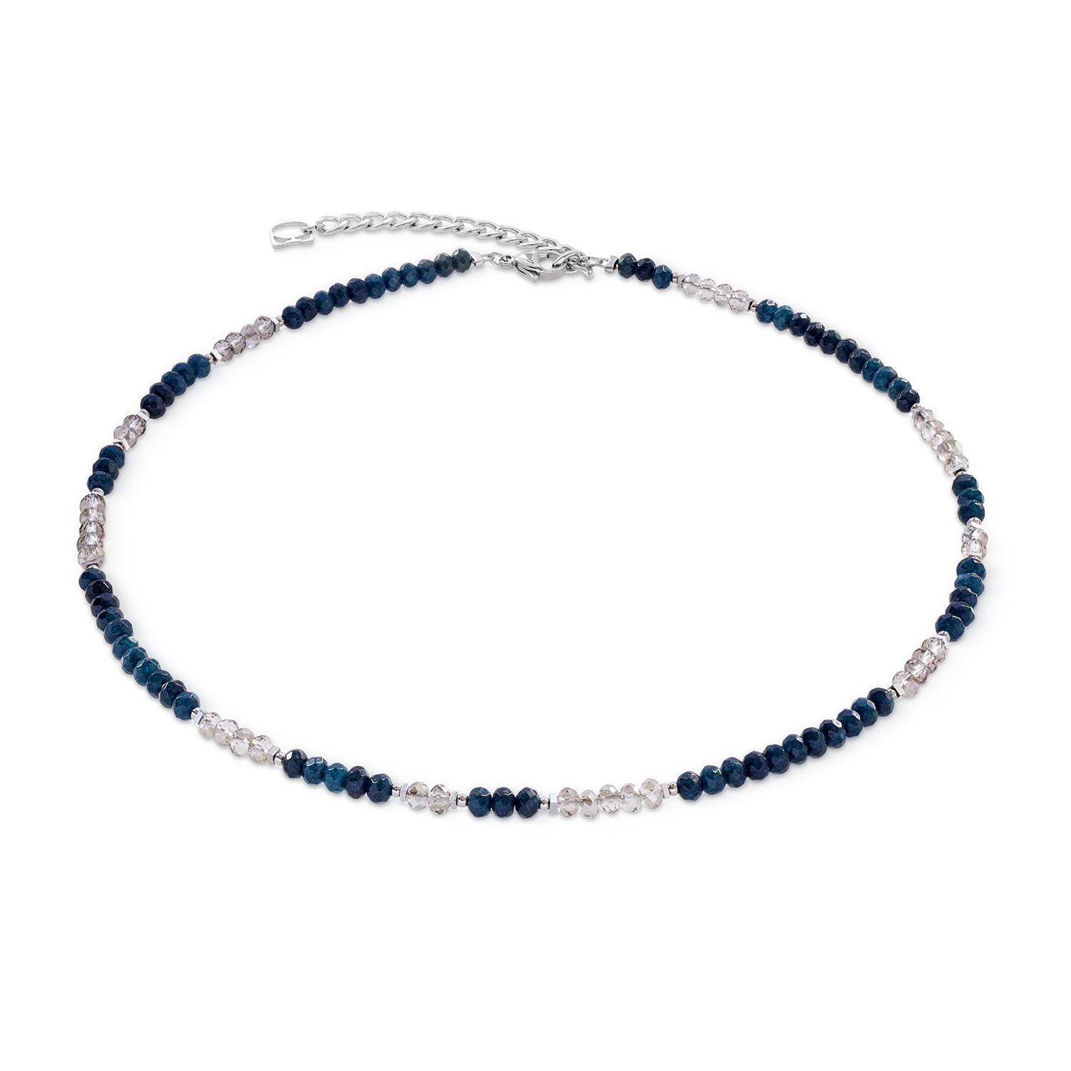 Necklace Rhythm Jade Navy silver