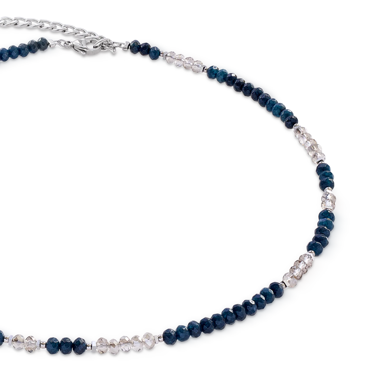 Necklace Rhythm Jade Navy silver - Image 2