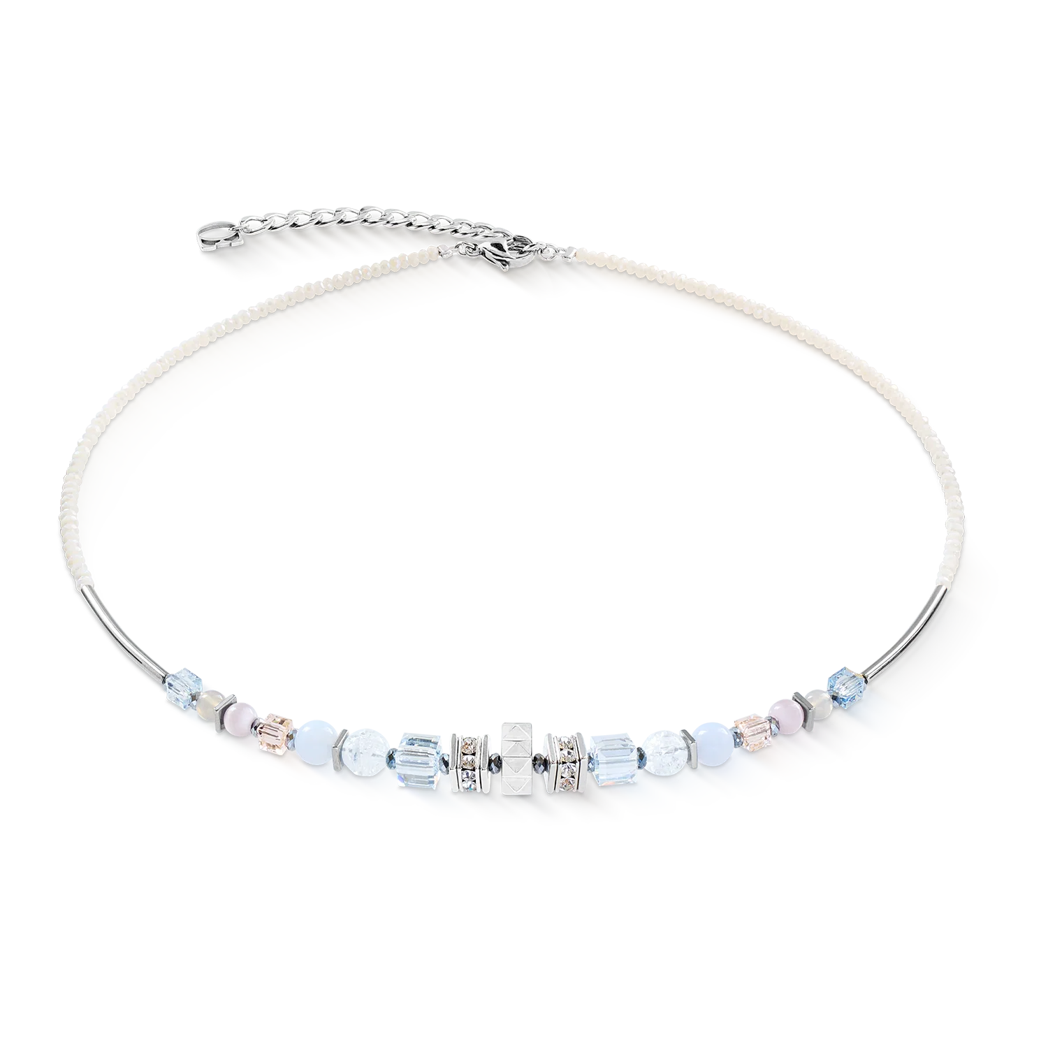 Necklace Shape Mix Nexus silver-pastel