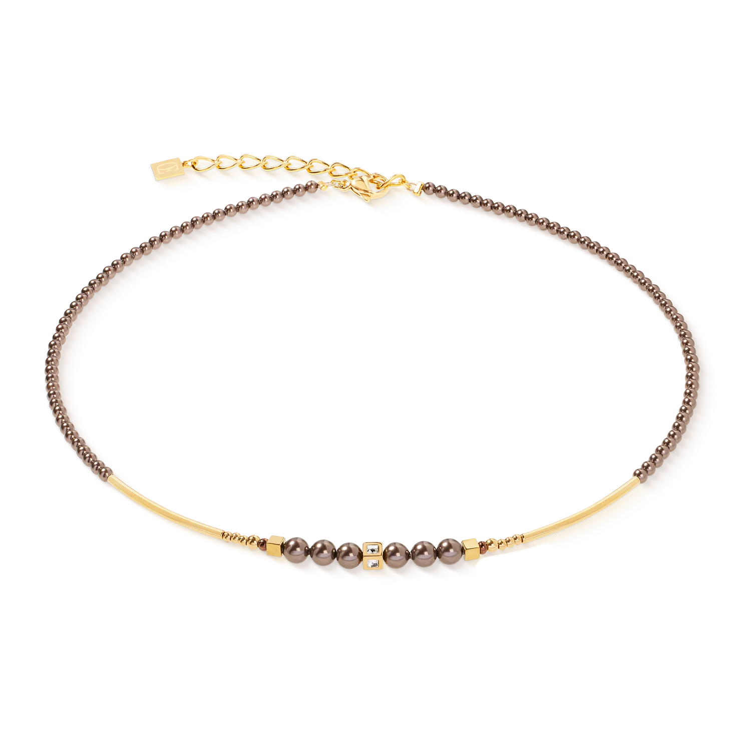 Necklace Shimmering Princess Pearls gold-brown