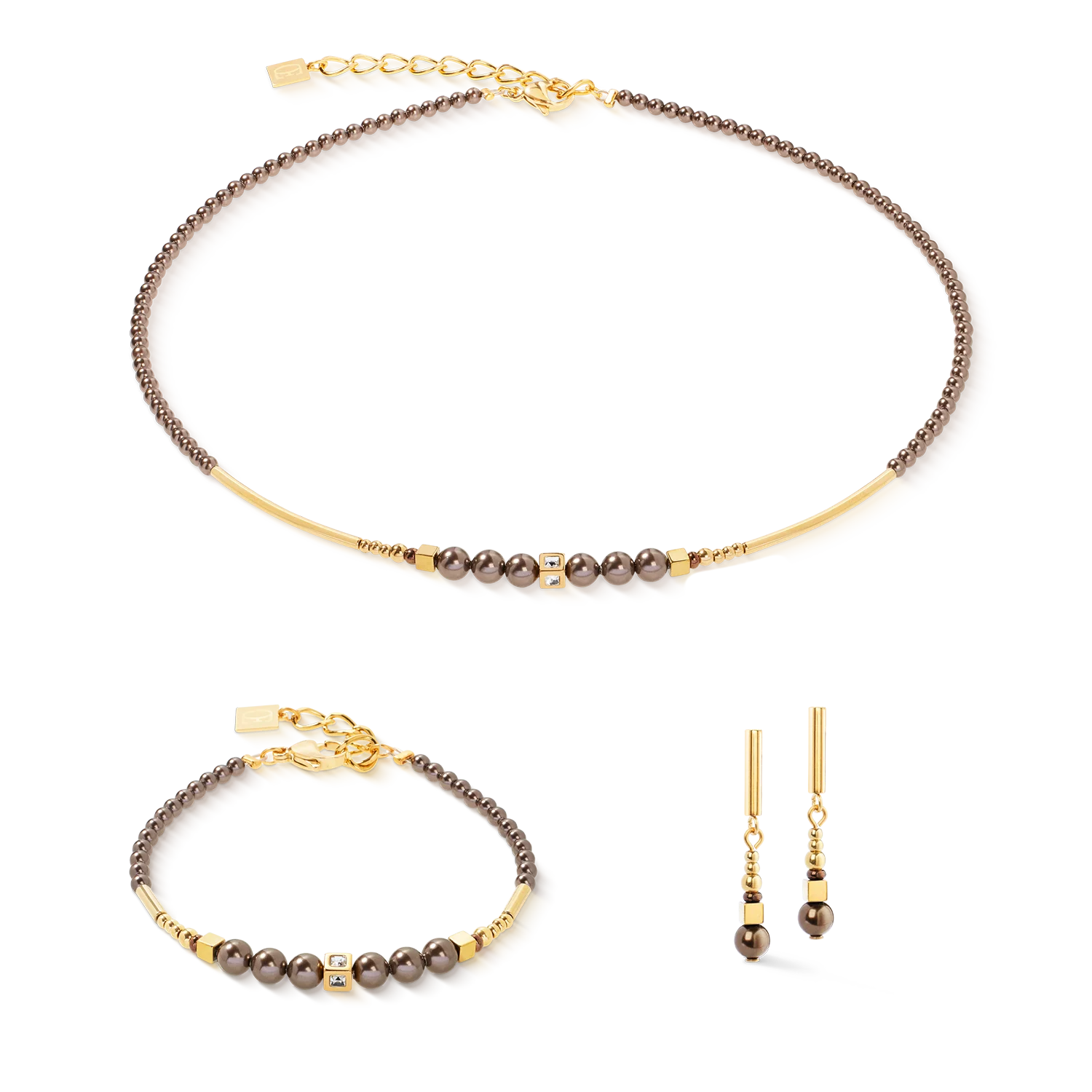 Necklace Shimmering Princess Pearls gold-brown - Image 3