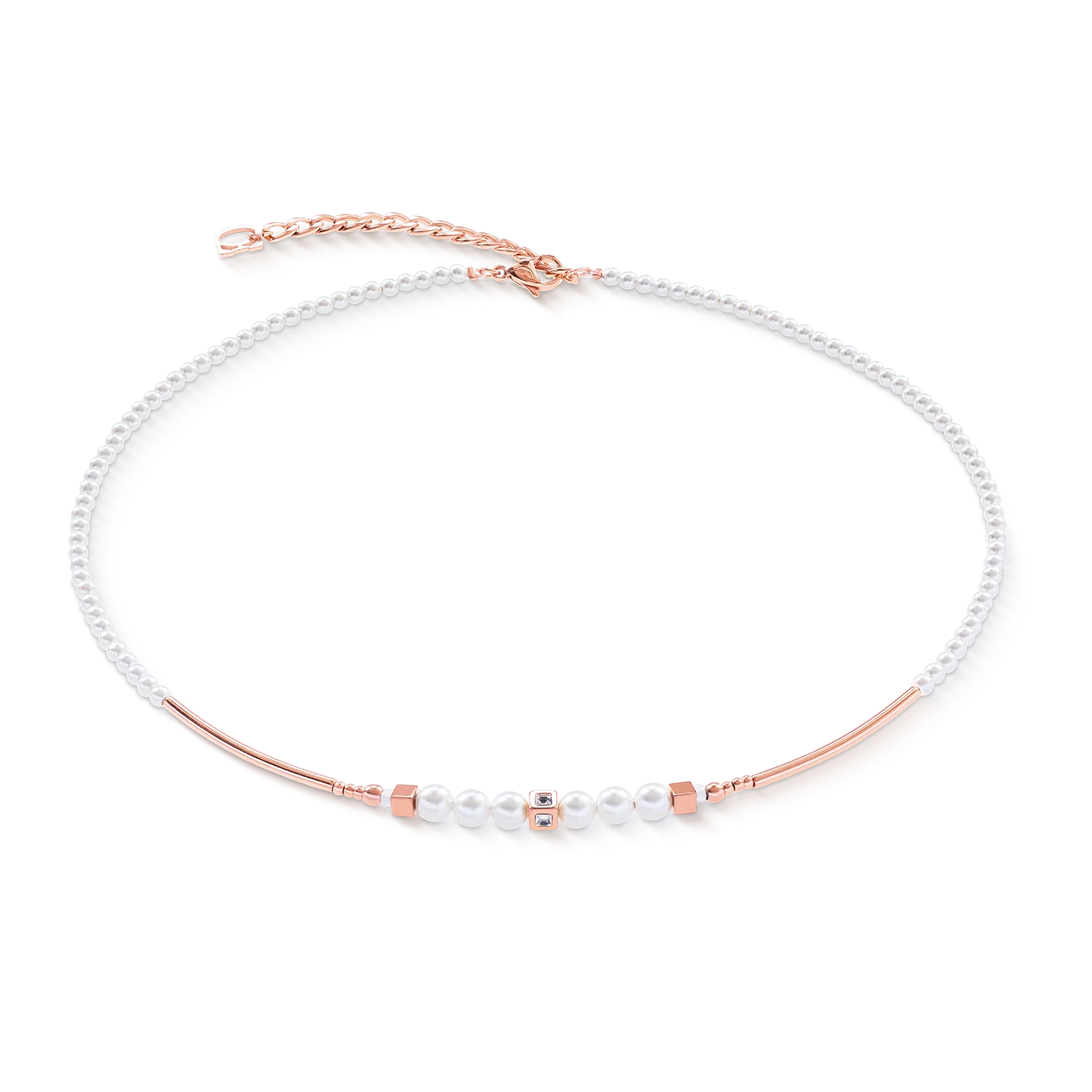 Necklace Shimmering Princess Pearls rose gold-white