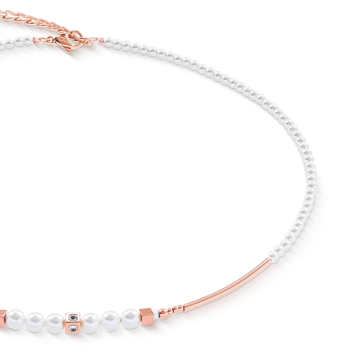 Necklace Shimmering Princess Pearls rose gold-white - Image 2