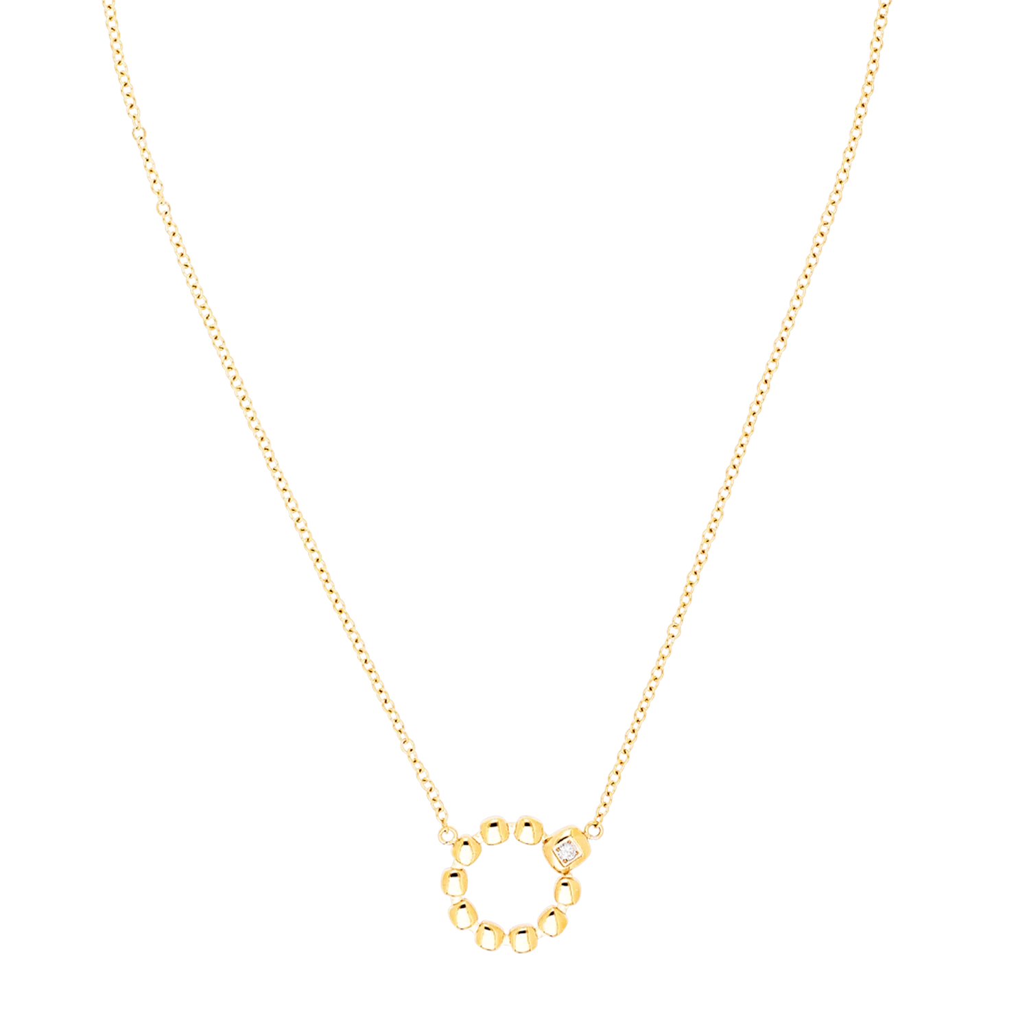 Necklace Small Soft Cube Circle Glow gold - Image 4