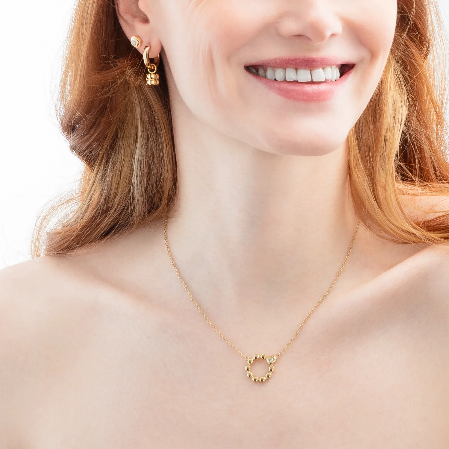 Necklace Small Soft Cube Circle Glow gold - Image 5