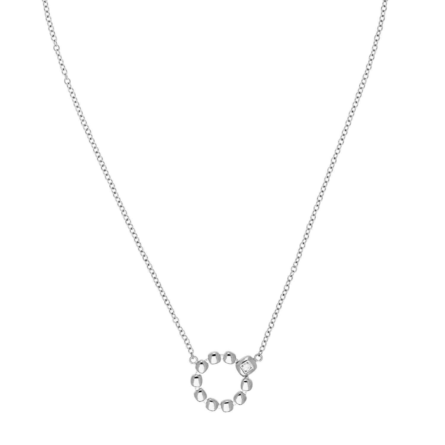 Necklace Small Soft Cube Circle Glow silver - Image 4