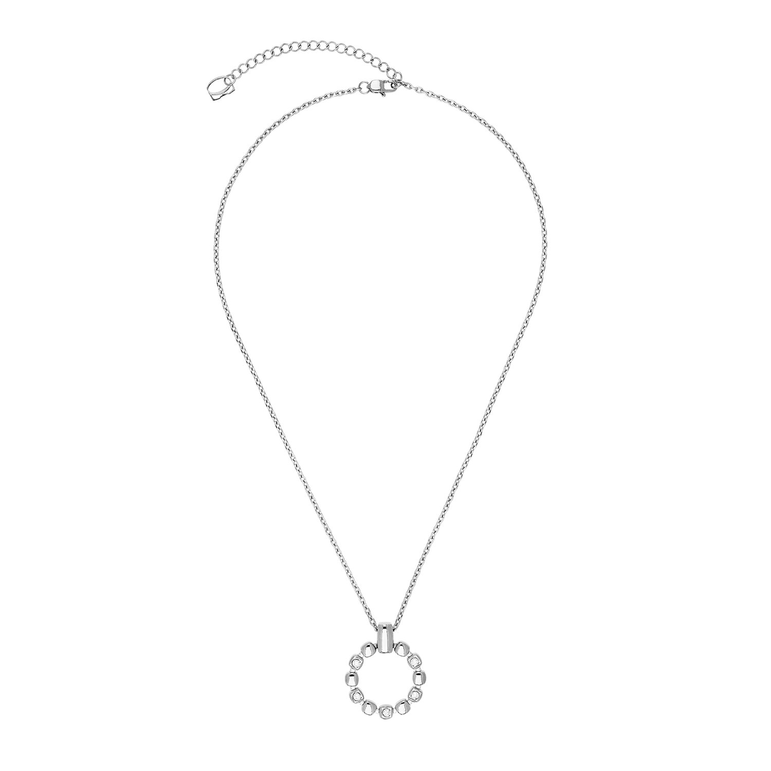 Necklace Soft Cube Circle Glow silver