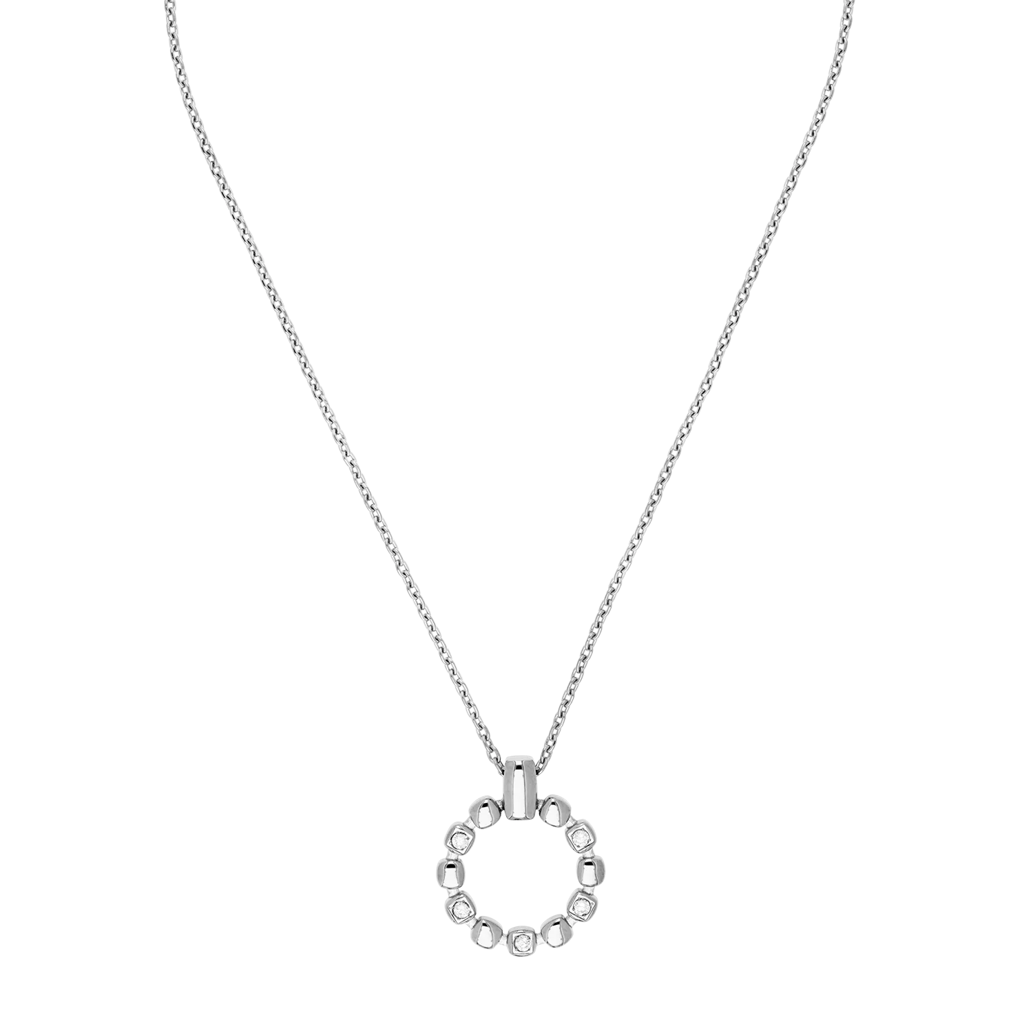 Necklace Soft Cube Circle Glow silver - Image 2