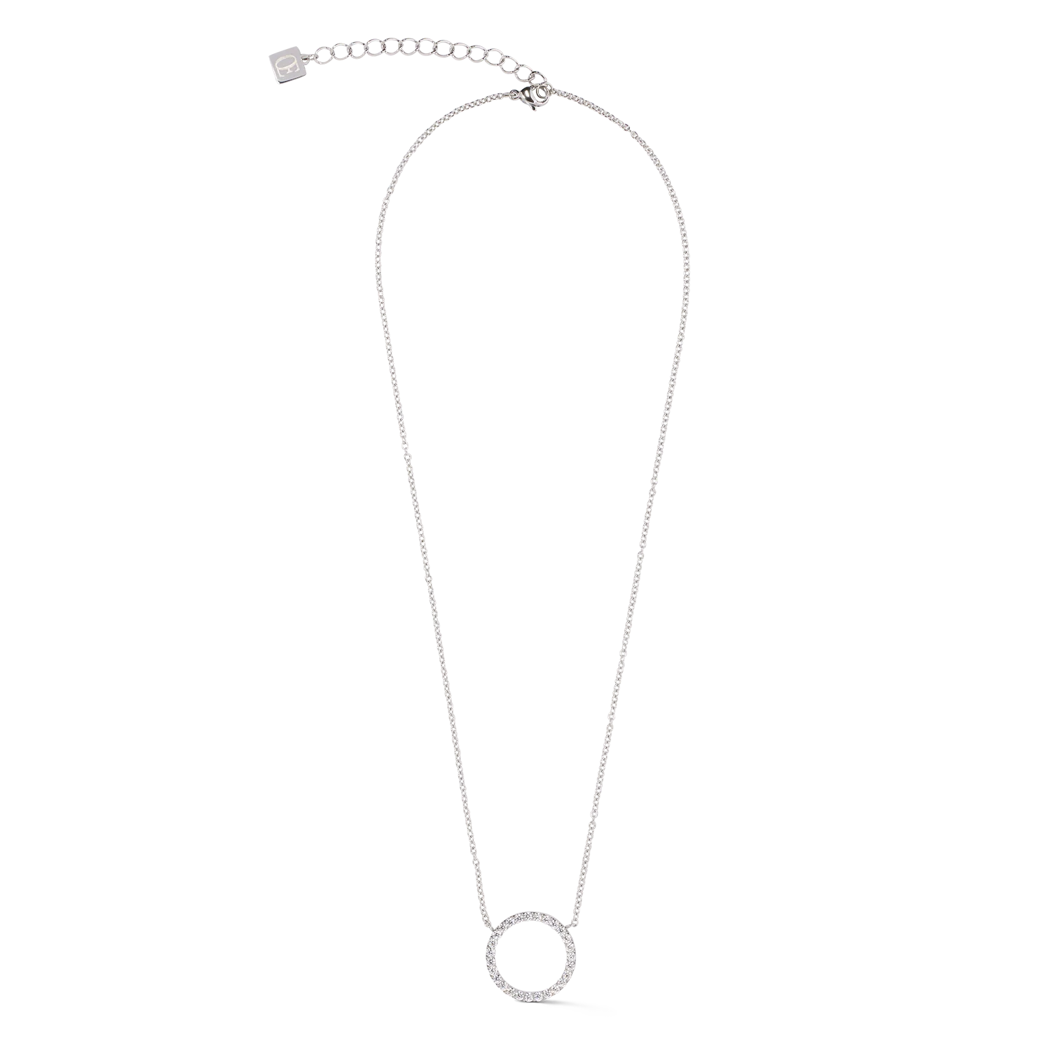 Necklace Sparkling Circle silver-crystal