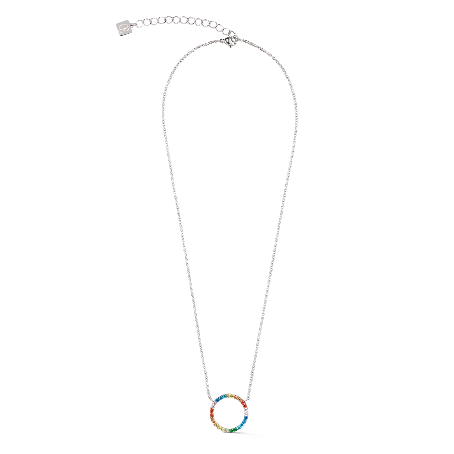 Necklace Sparkling Circle silver-multicolour