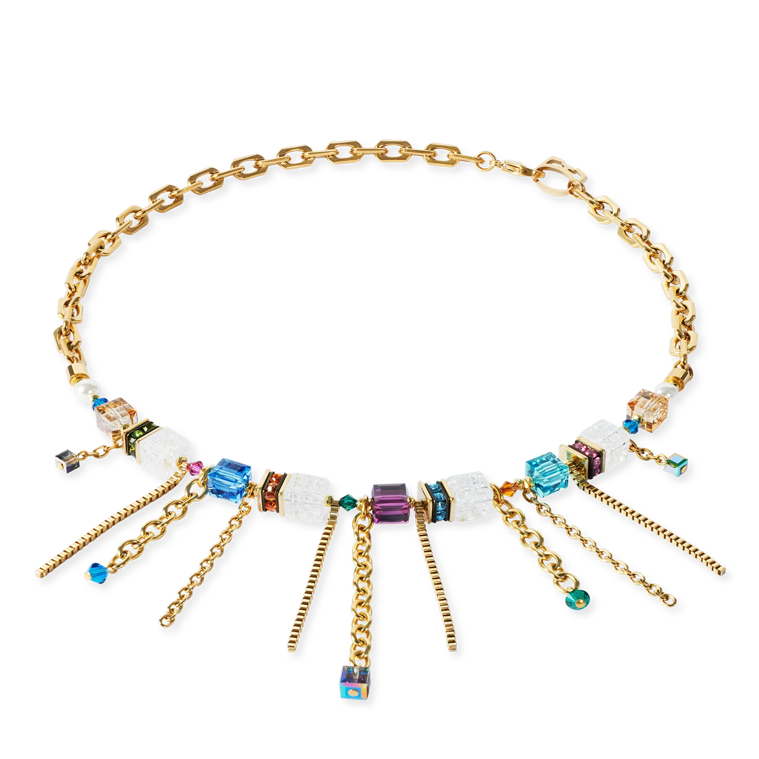 Necklace Sunray Cube Couture gold-multicolour
