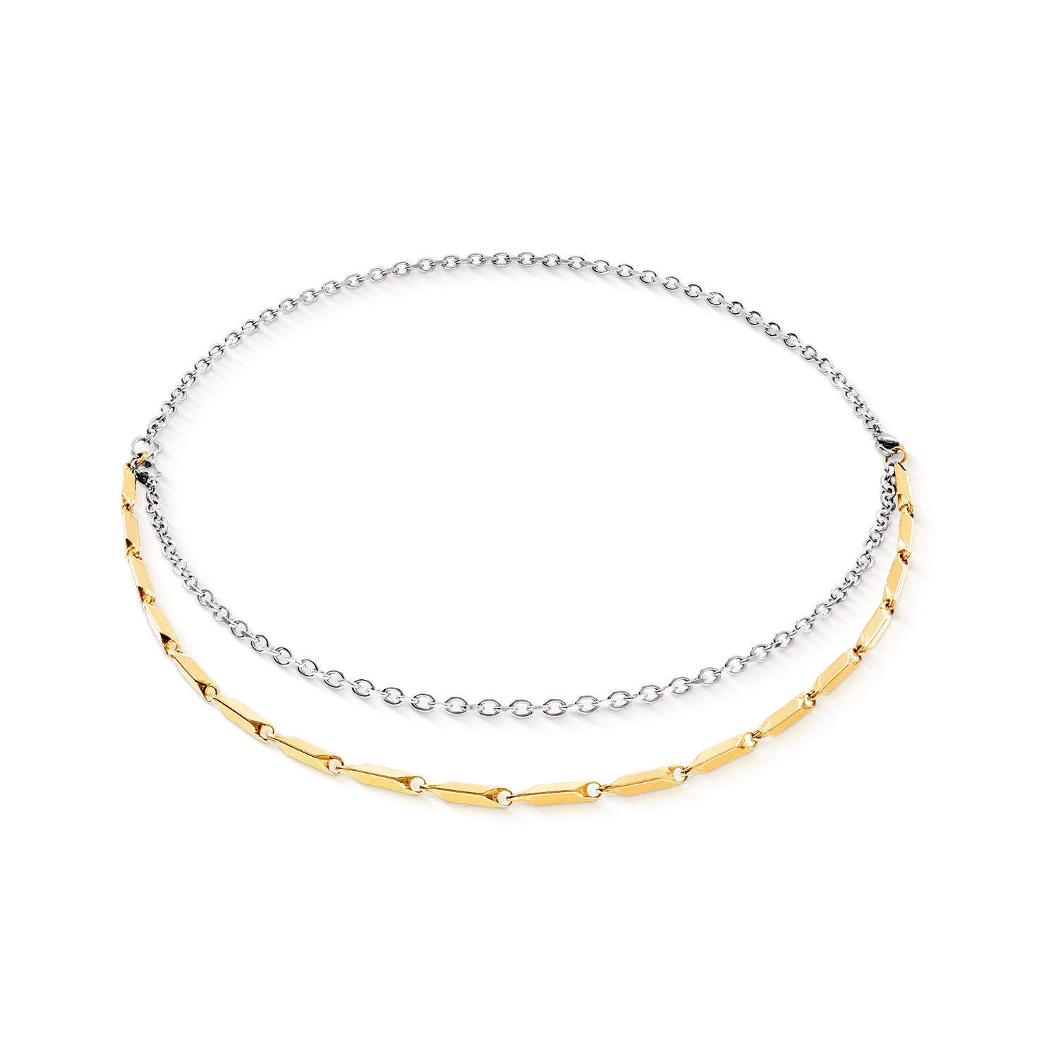 Necklace Twisted Layers Duo bicolour