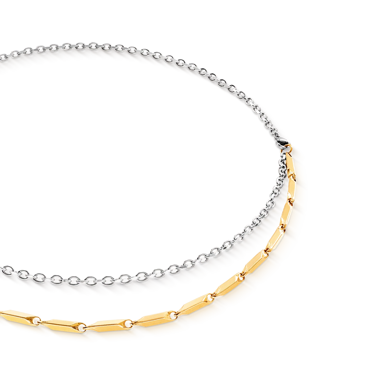 Necklace Twisted Layers Duo bicolour - Image 2