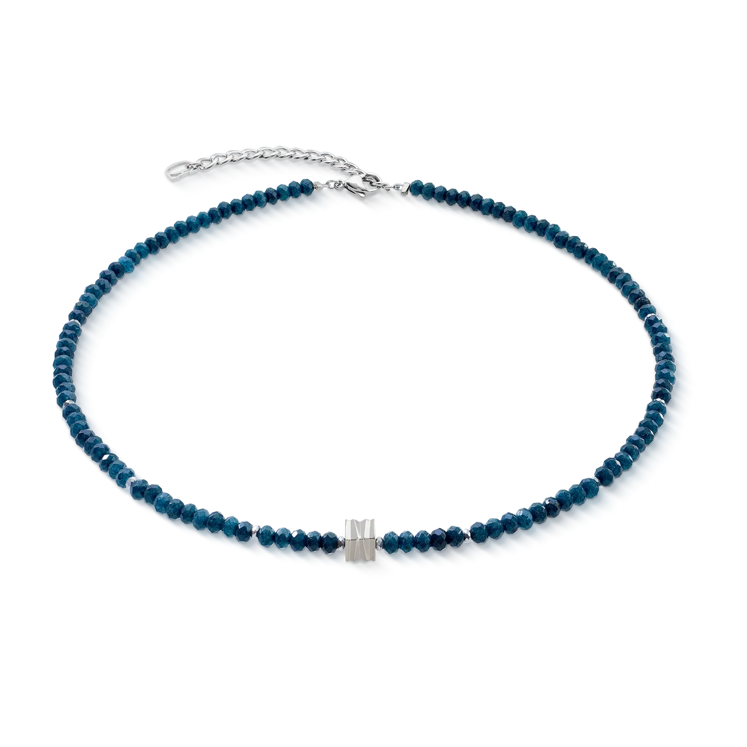 Necklace Wave Essence Navy Jade Silver