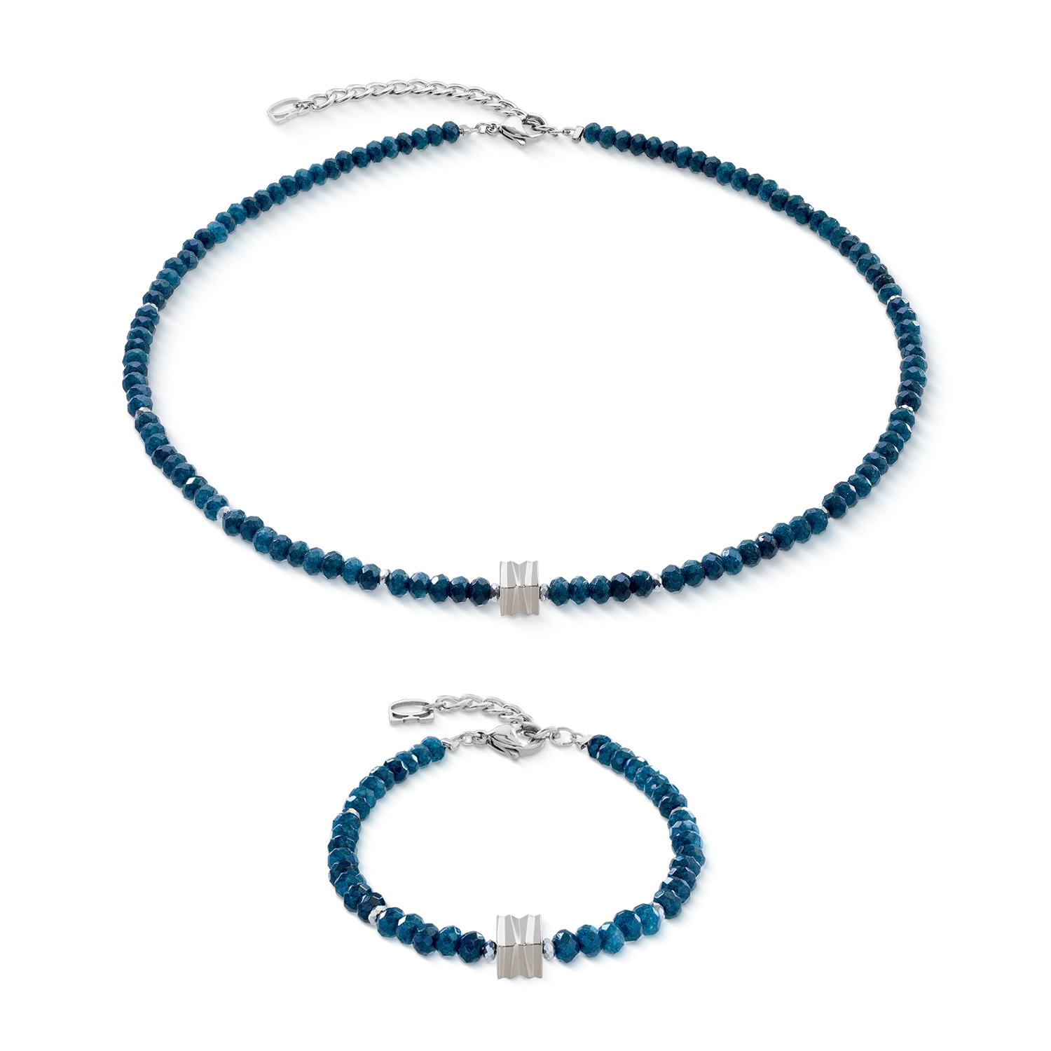 Necklace Wave Essence Navy Jade Silver - Image 3
