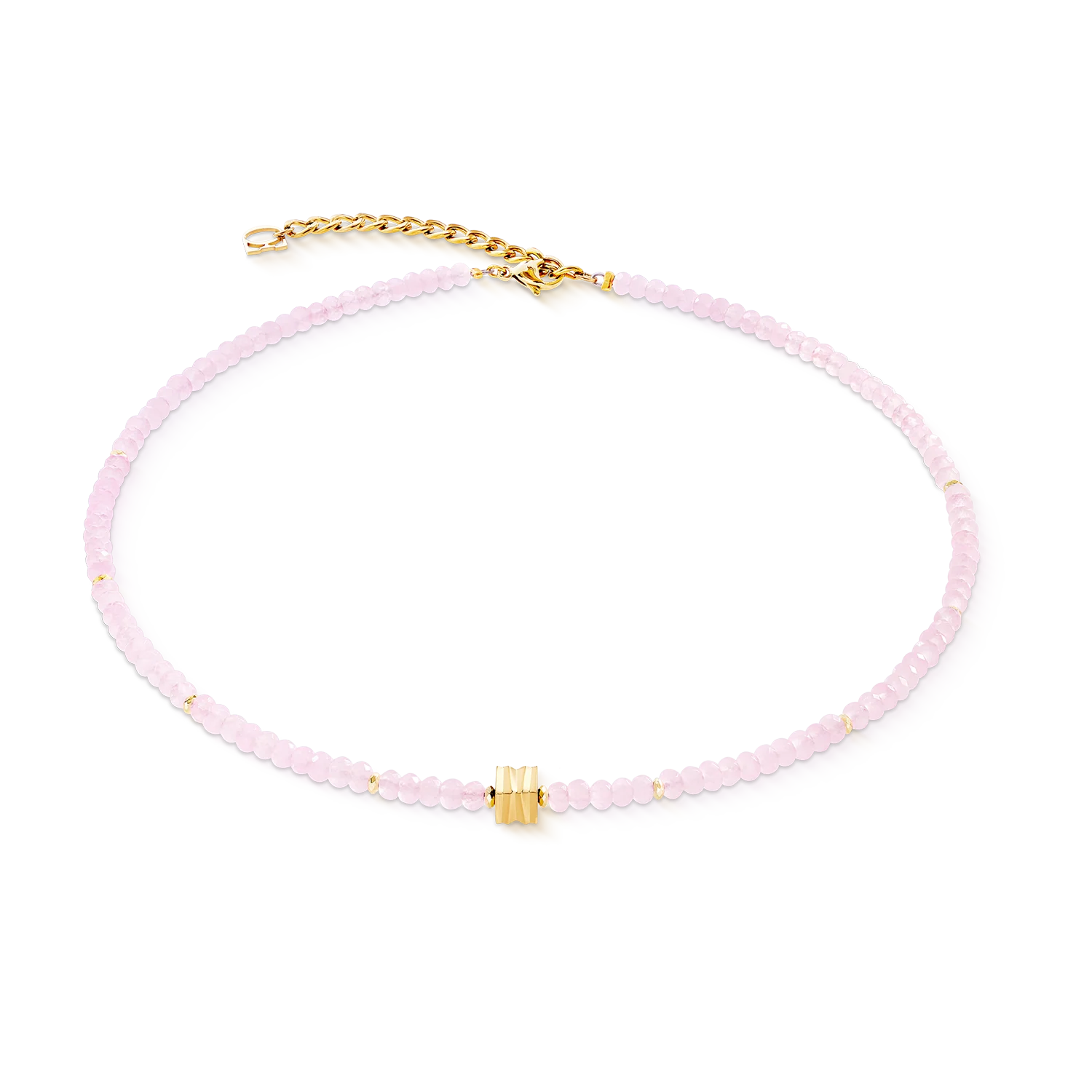 Necklace Wave Essence Pink Jade Gold