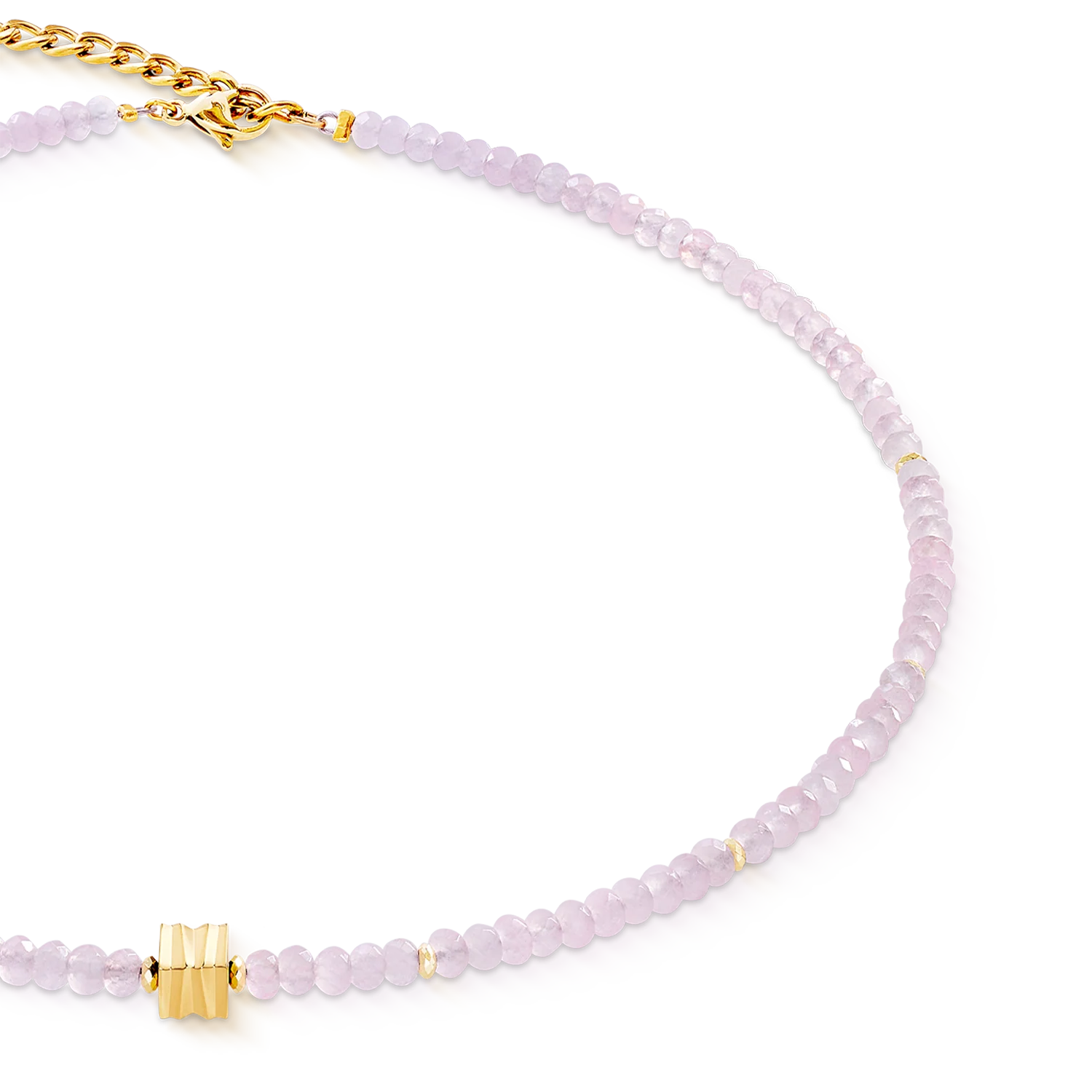 Necklace Wave Essence Pink Jade Gold - Image 2