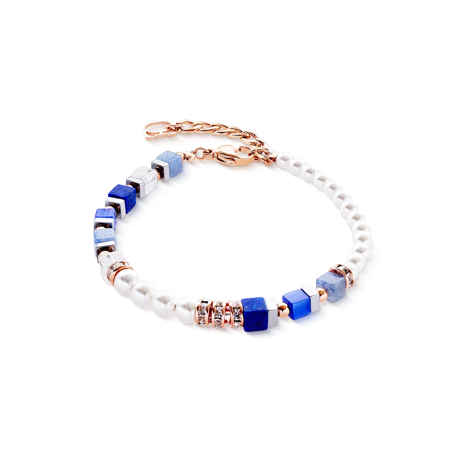 Precious Fusion Offset bracelet rose gold-blue